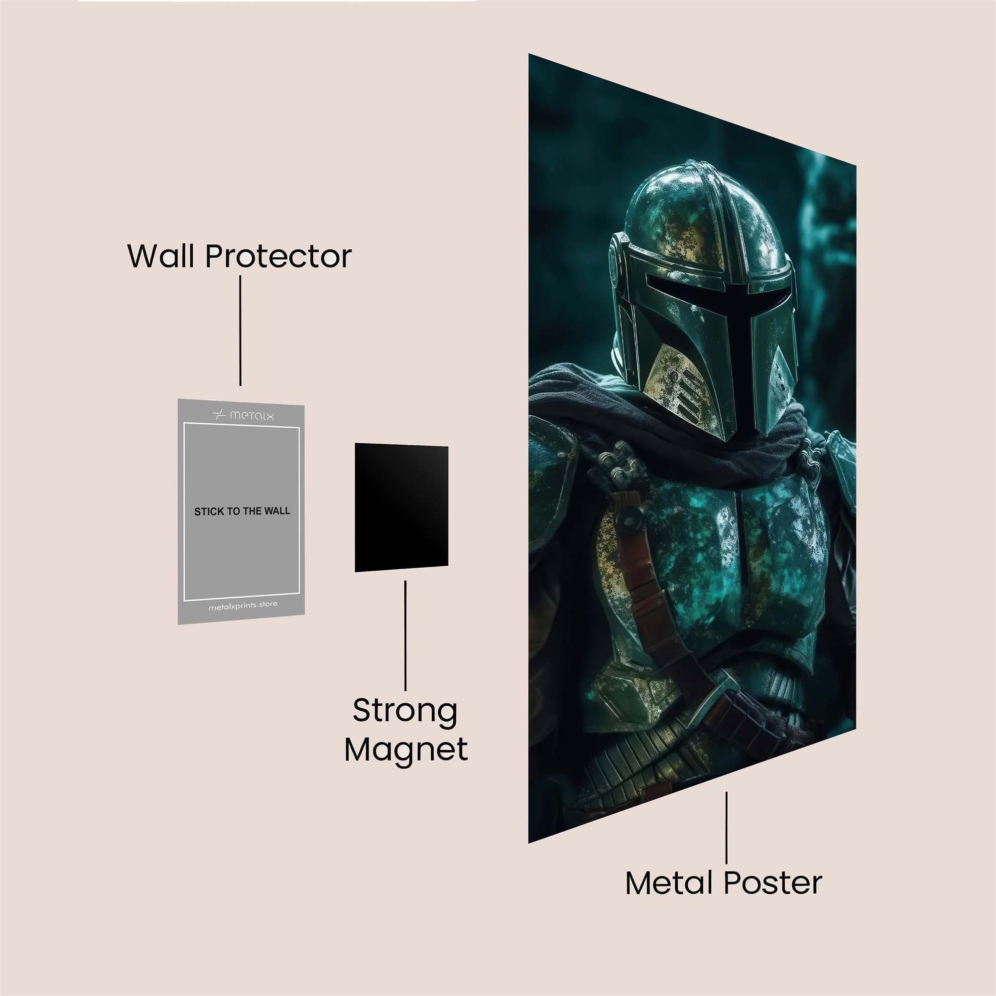 Mandalorian Mystique Safe Wall Magnetic / M