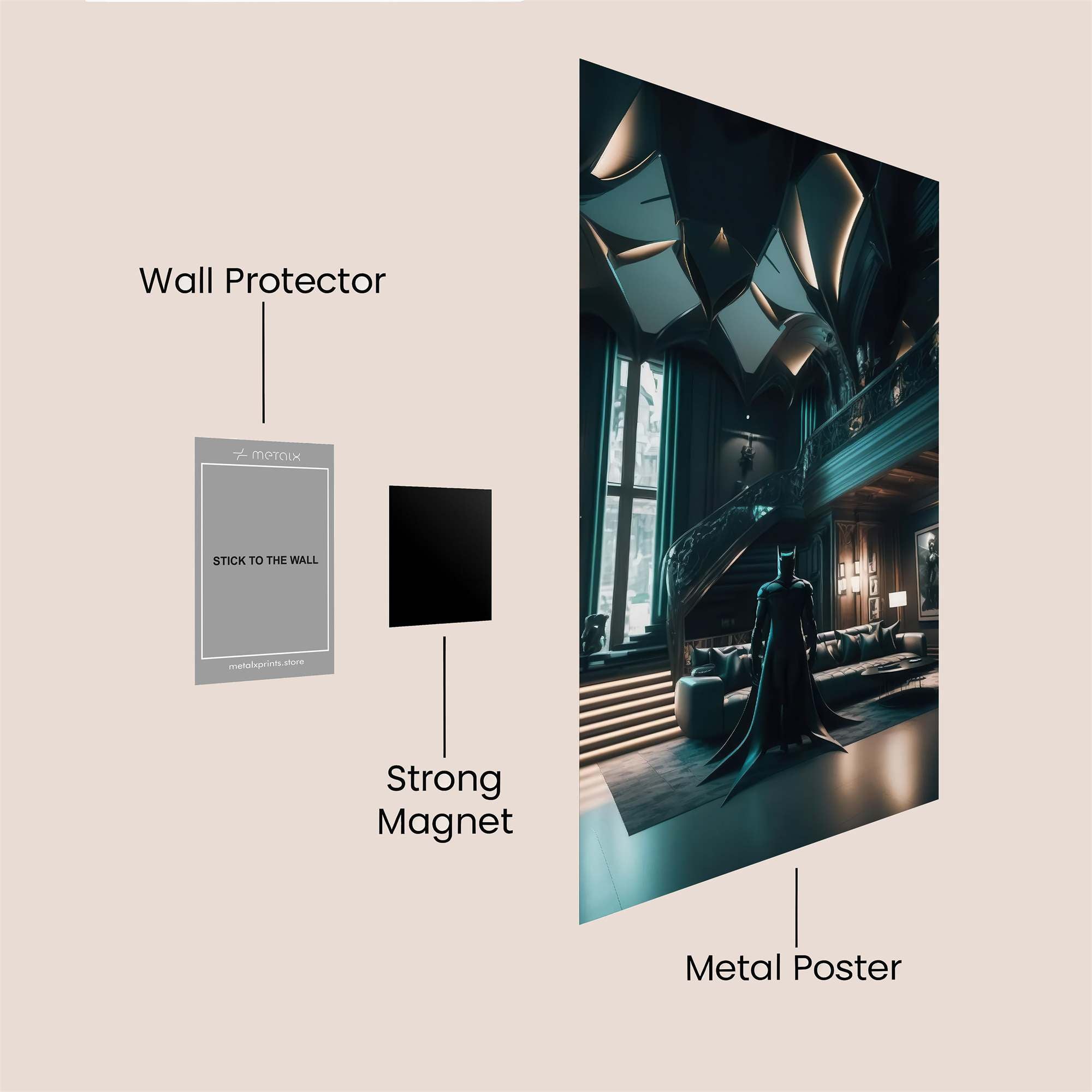 Batman Brooding Safe Wall Magnetic / M