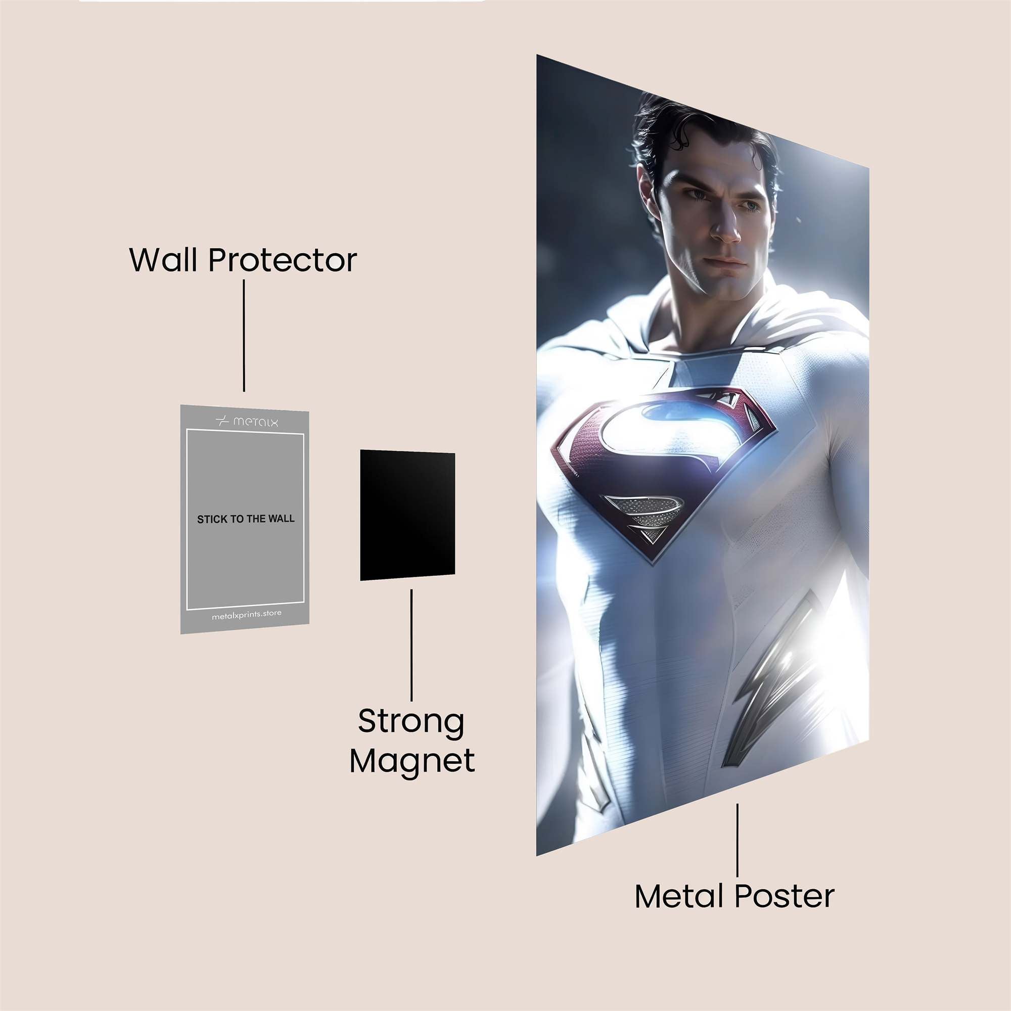 Superman Radiant Safe Wall Magnetic / M