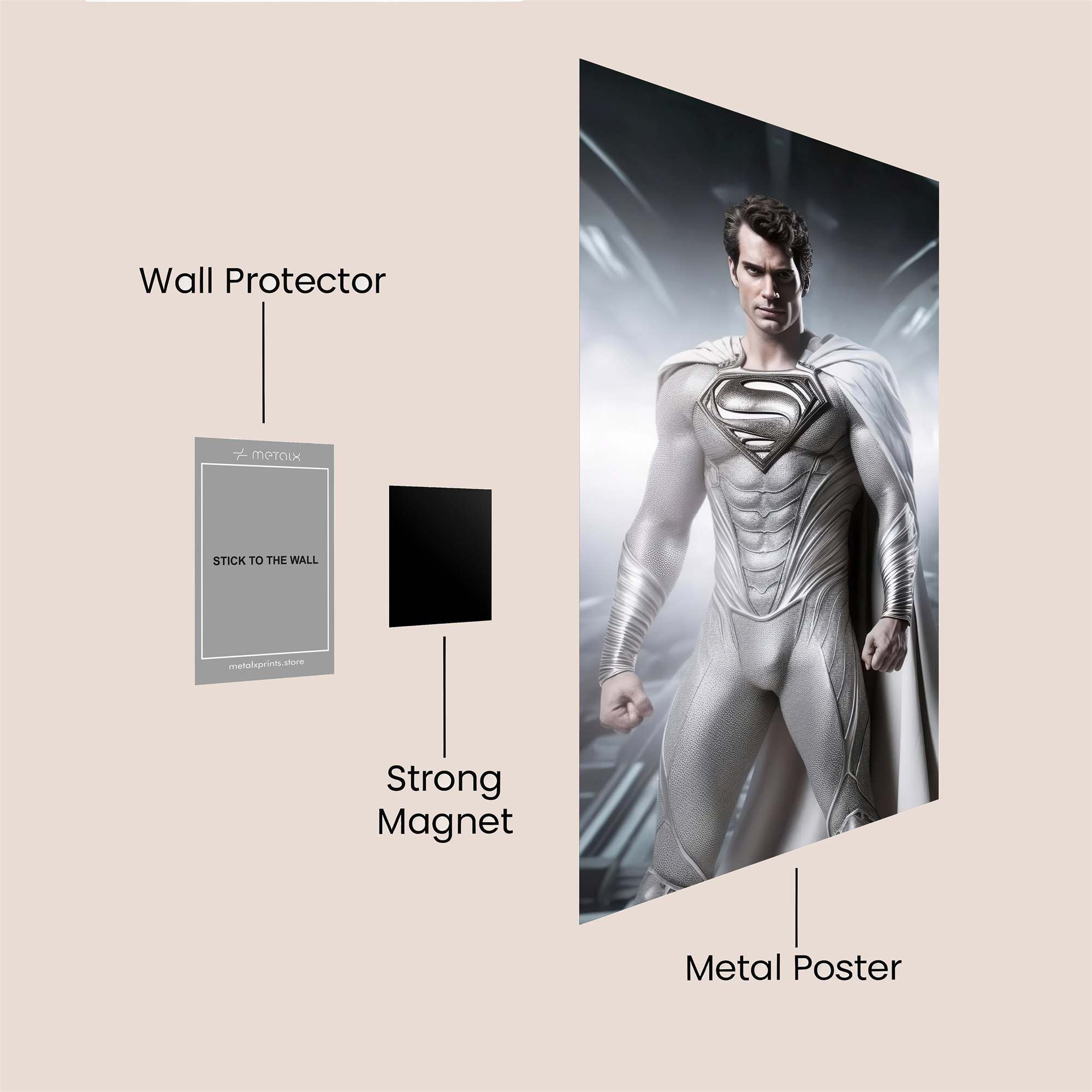 Superman Ethereal Safe Wall Magnetic / M
