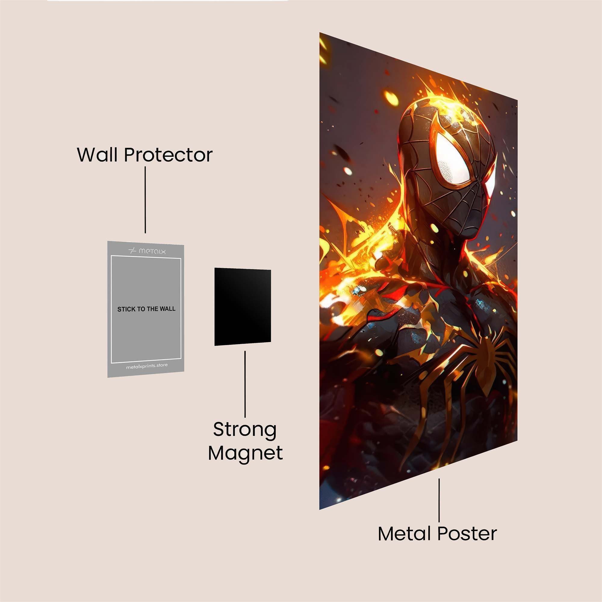 Spider Blaze Safe Wall Magnetic / M