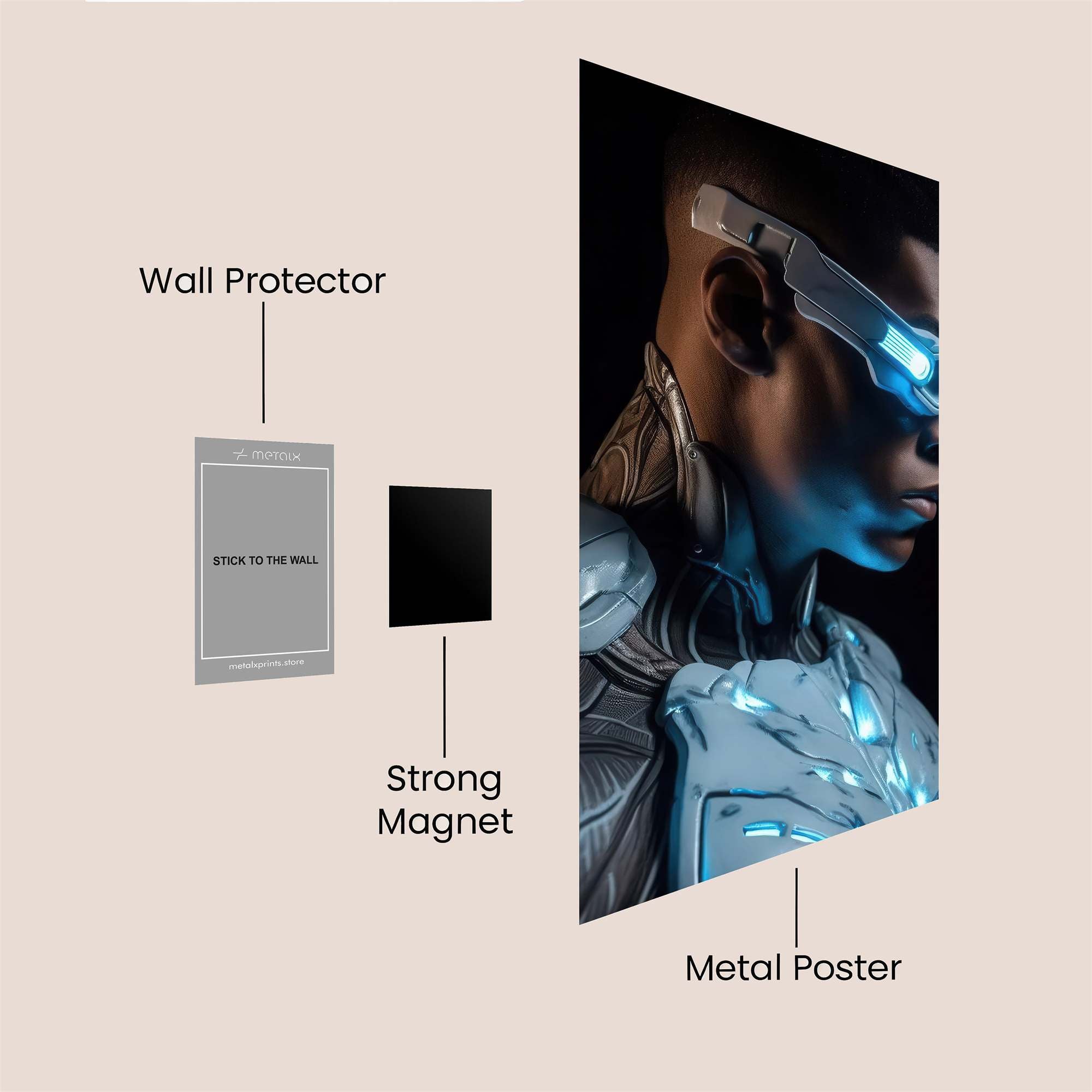 Cyber Sleek Safe Wall Magnetic / M