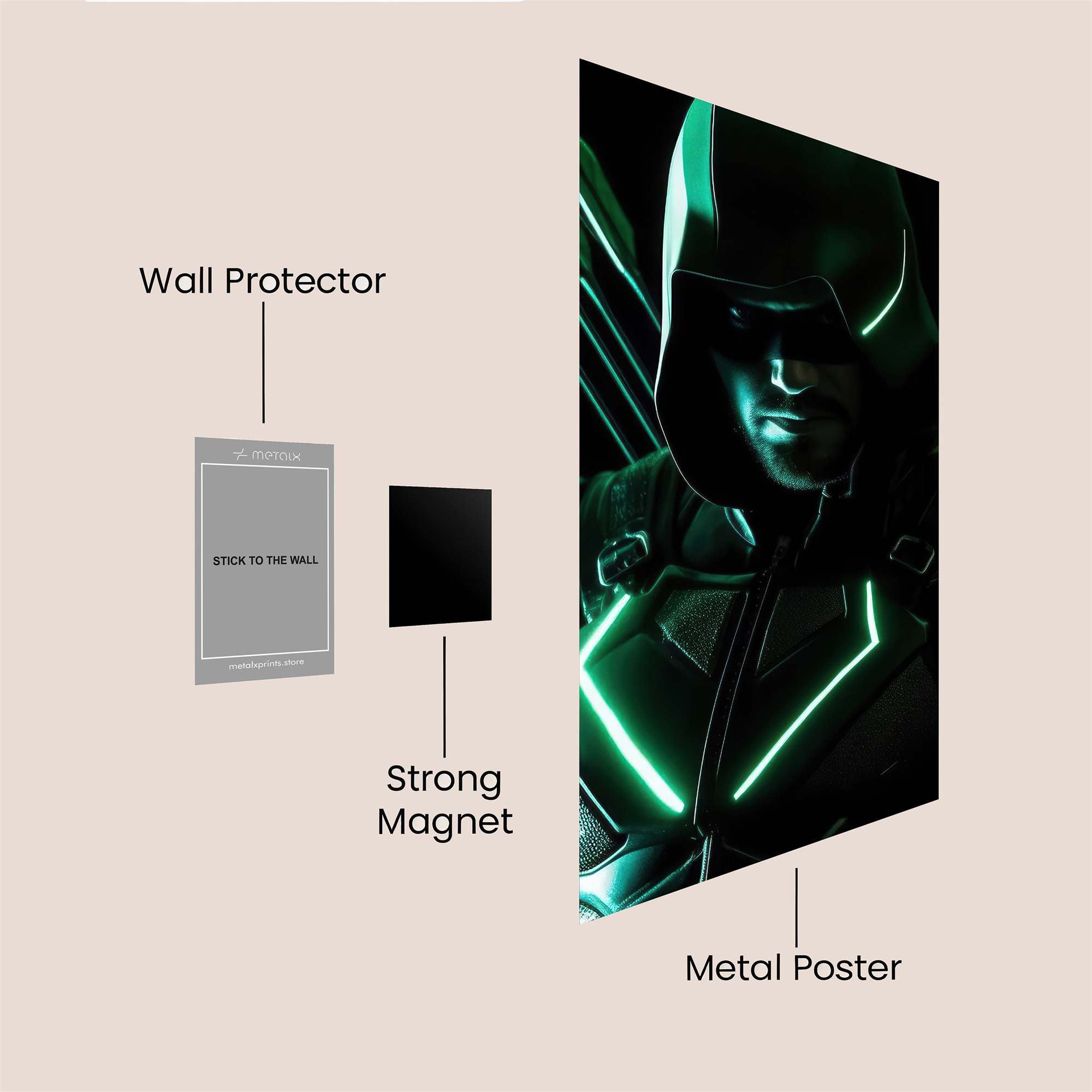 Green Stealth Safe Wall Magnetic / M