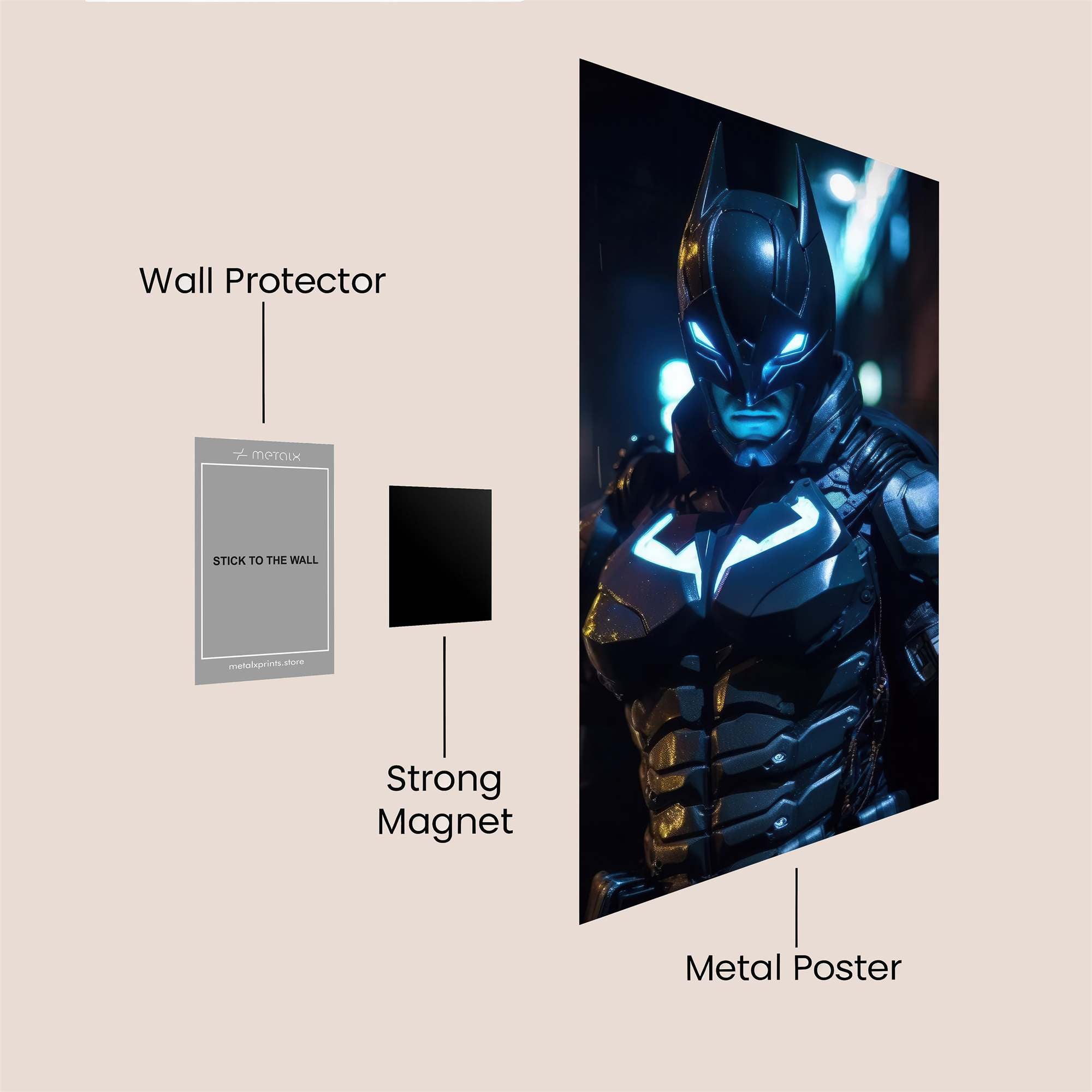 Batman Brooding Safe Wall Magnetic / M