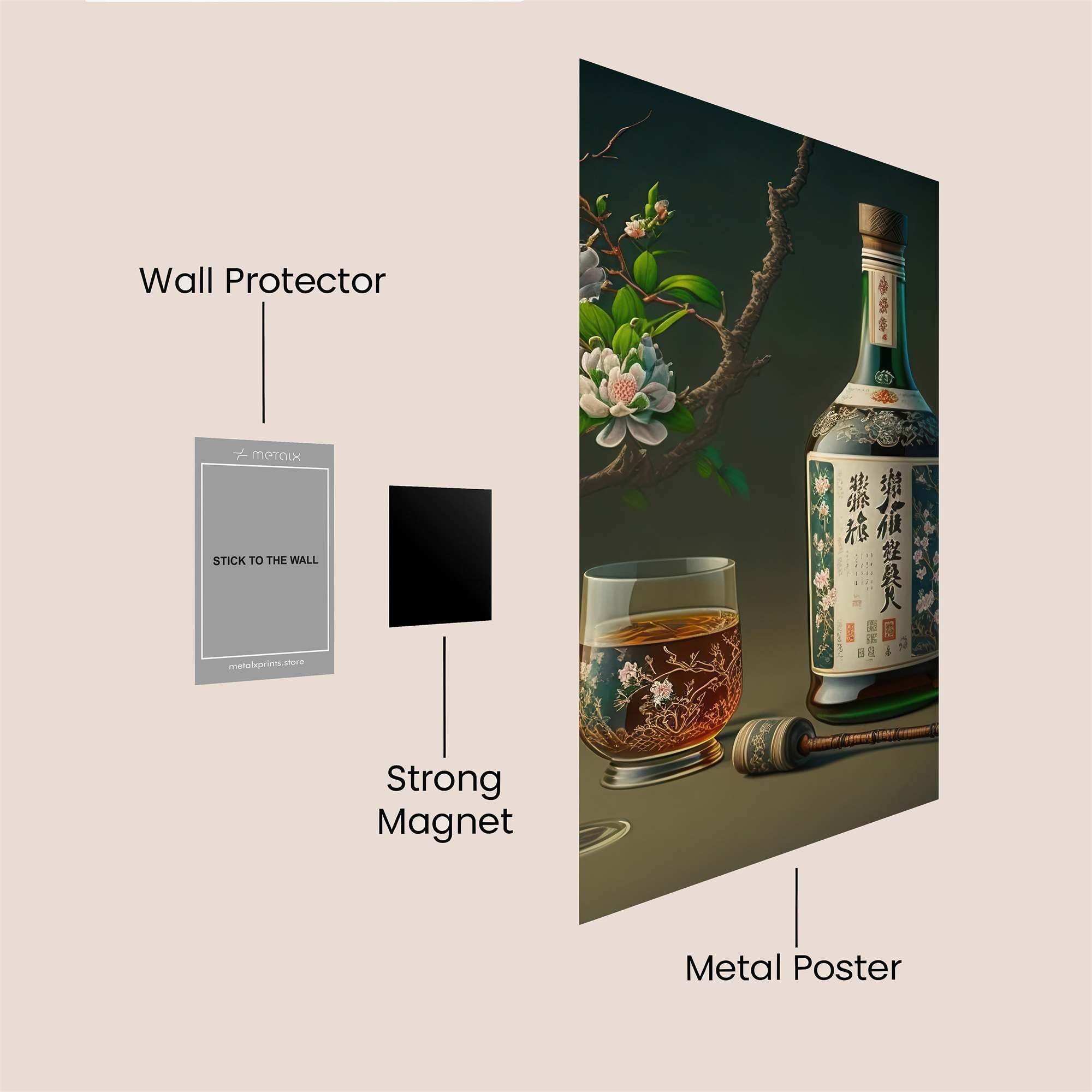 Sakura Serenity Safe Wall Magnetic / M