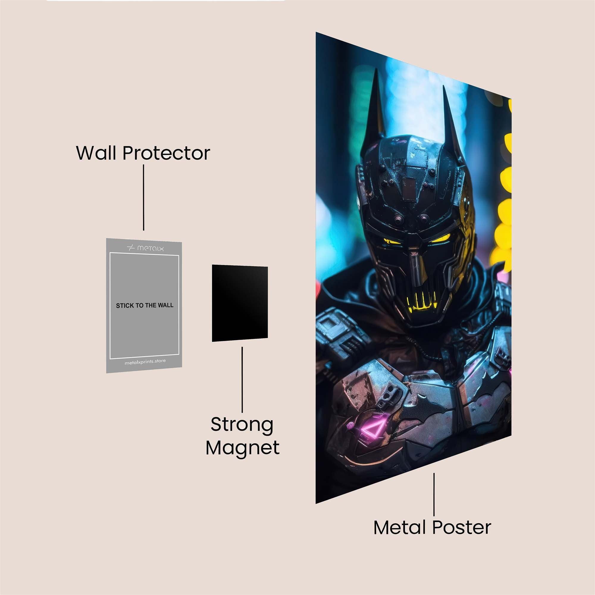 Batman Cyberpunk Safe Wall Magnetic / M