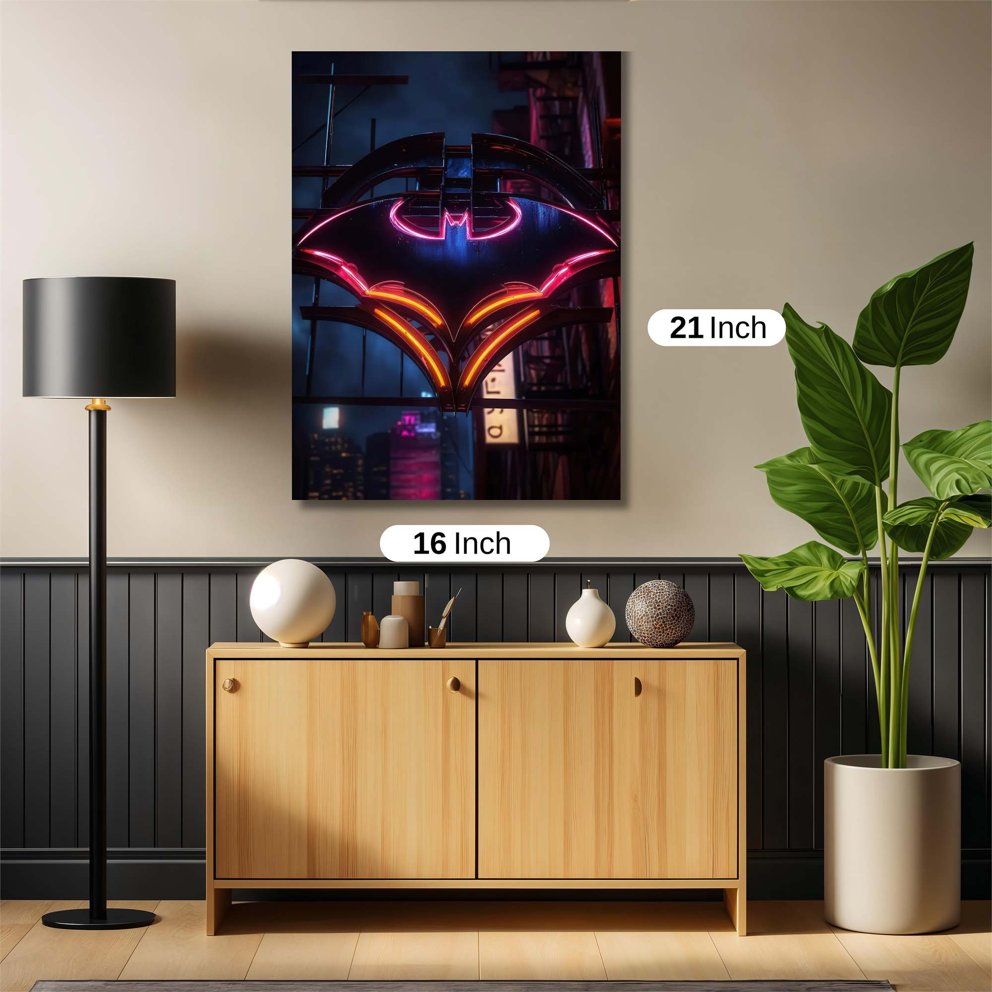 Batman Neon Safe Wall Magnetic / M