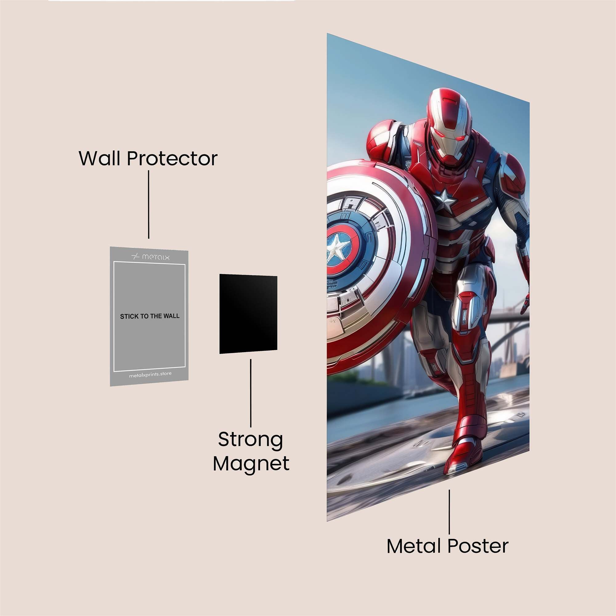 IronPatriot Heroic Safe Wall Magnetic / M