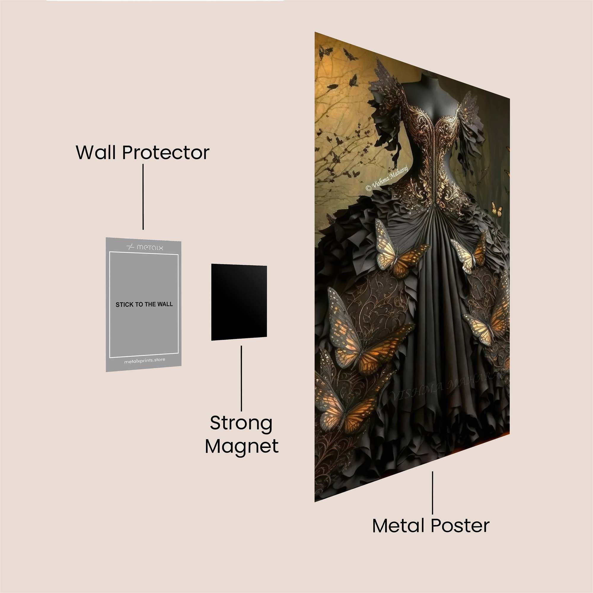 Butterfly Enigma Safe Wall Magnetic / M