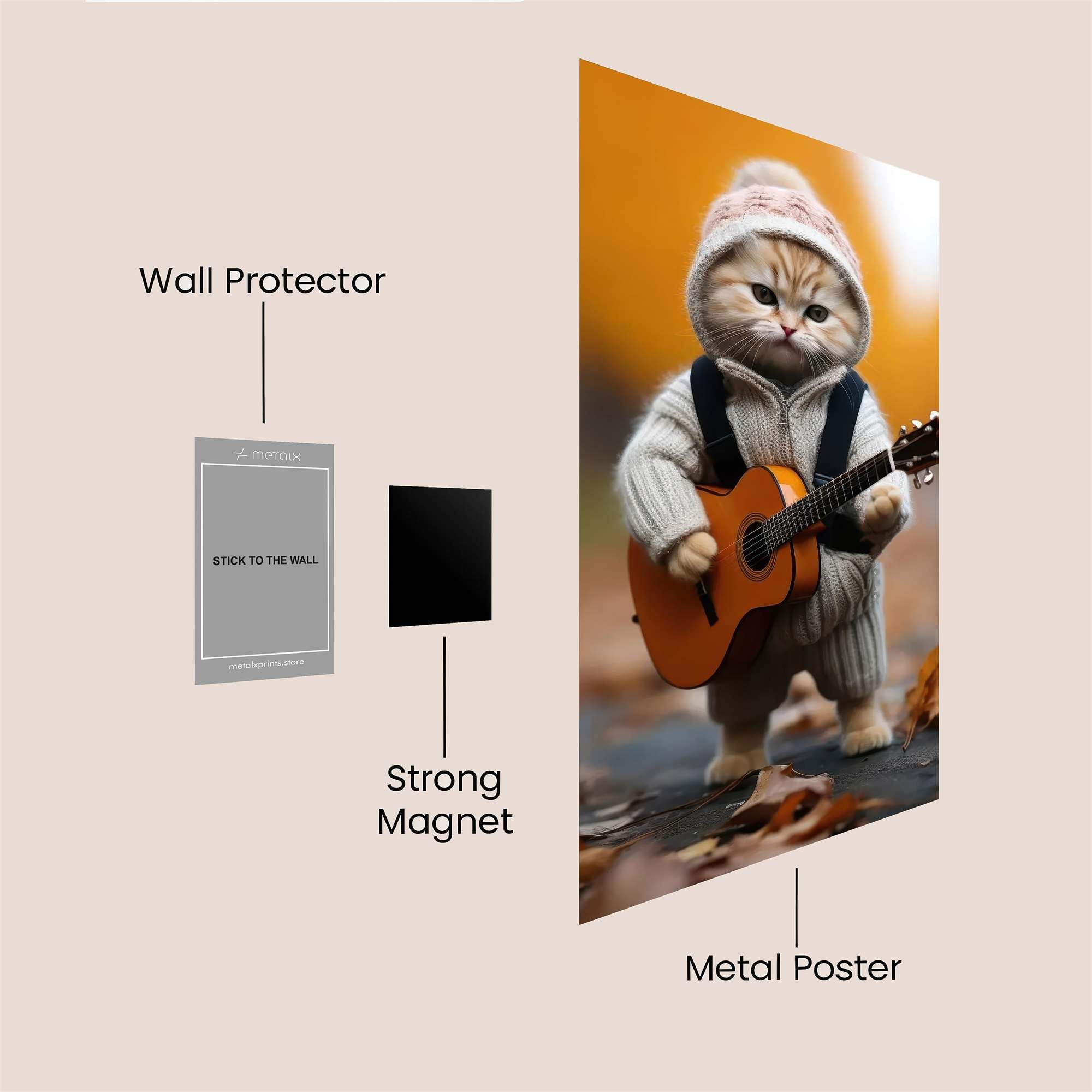 Cat Troubadour Safe Wall Magnetic / M