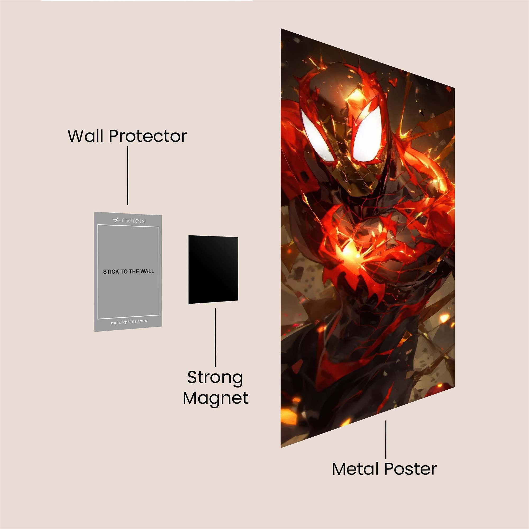 Spider-Menace Safe Wall Magnetic / M