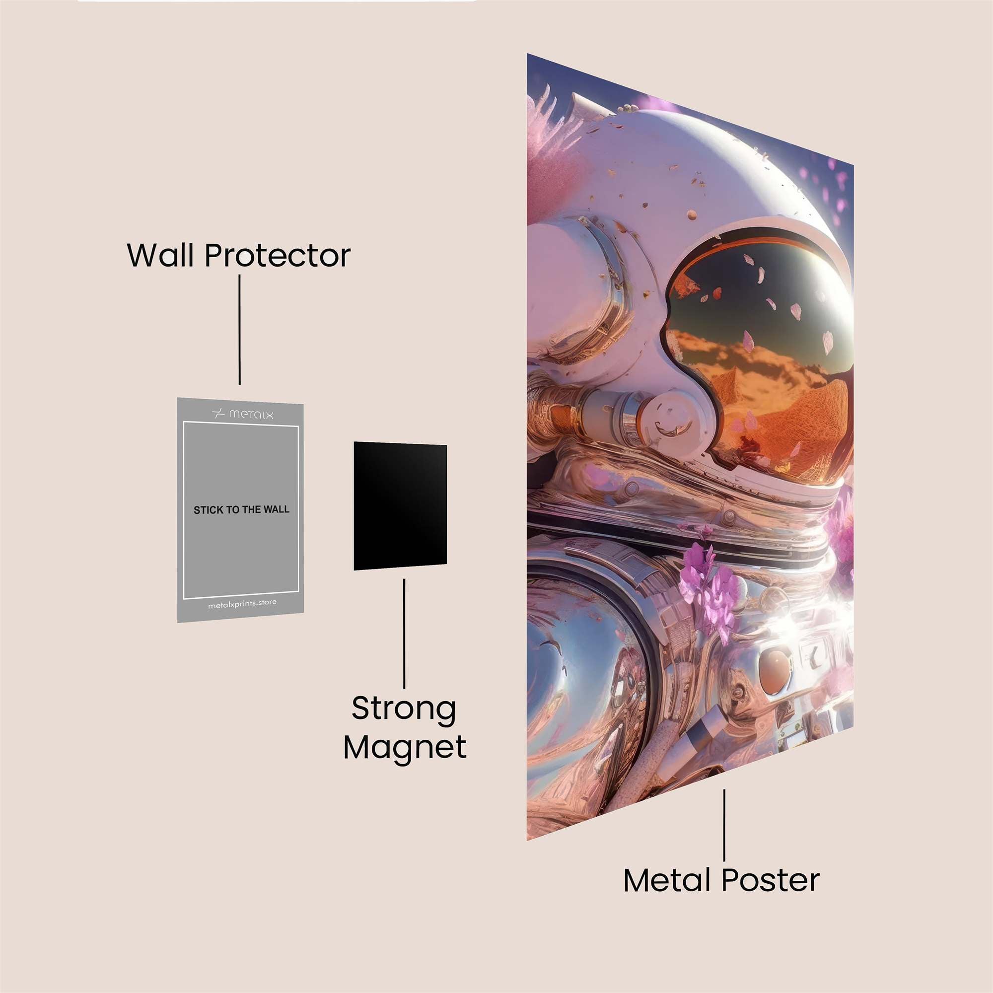 Astronaut Dreamscape Safe Wall Magnetic / M