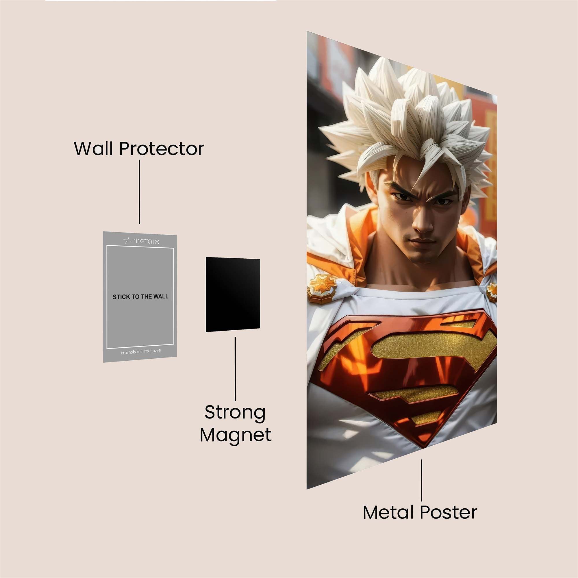 Superman Radiant Safe Wall Magnetic / M