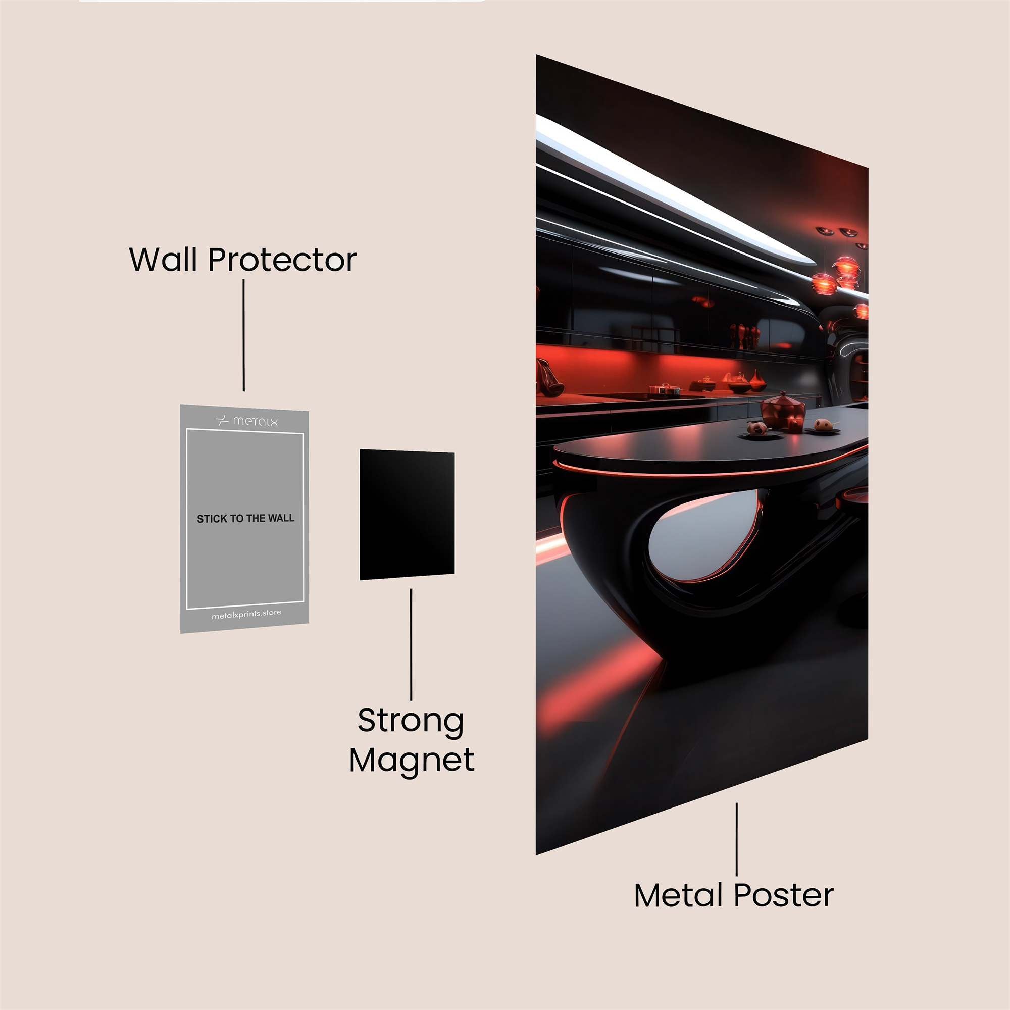 Neon Elegance Safe Wall Magnetic / M