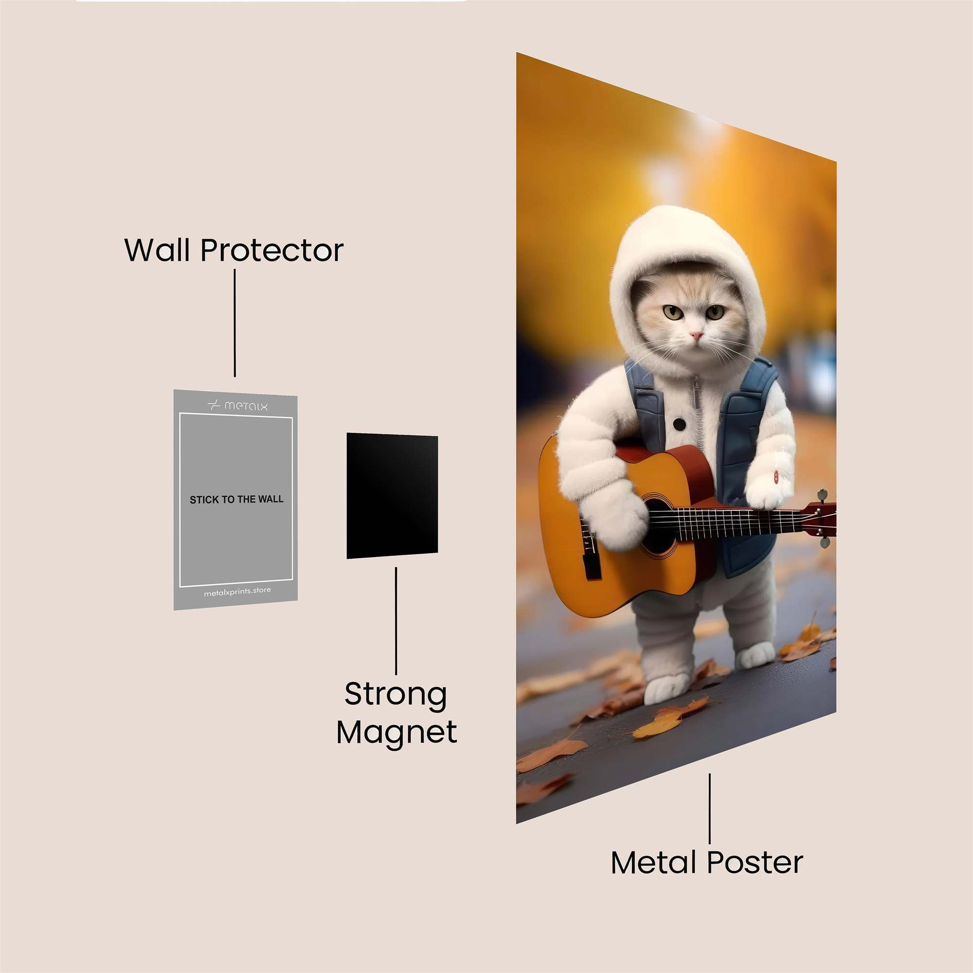 Cat Serenade Safe Wall Magnetic / M