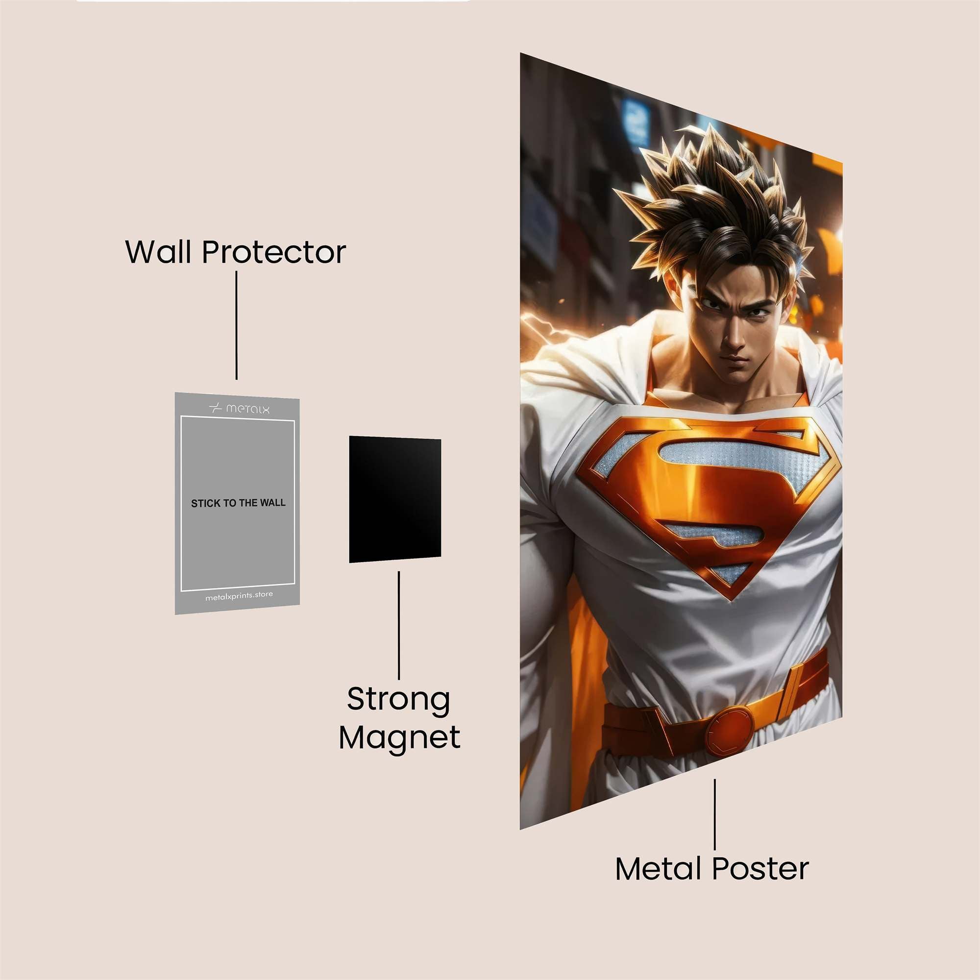 Superman Radiant Safe Wall Magnetic / M