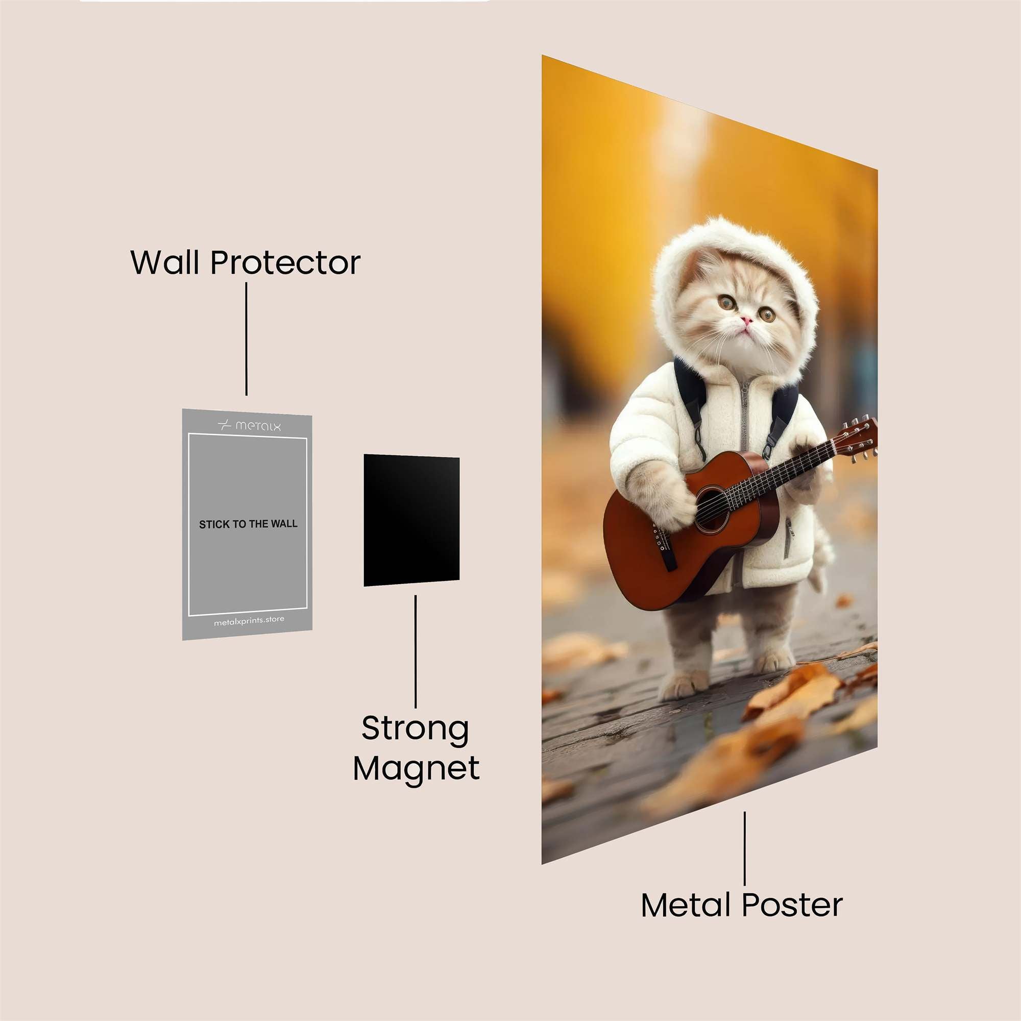 Cat Serenade Safe Wall Magnetic / M