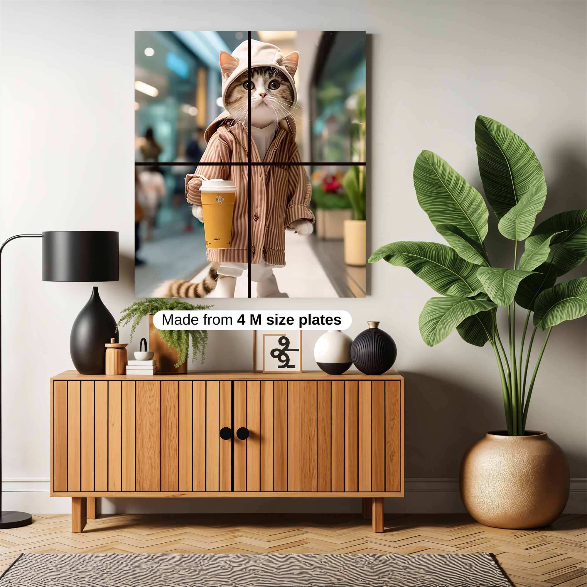 Cat Fashionista Safe Wall Magnetic / M