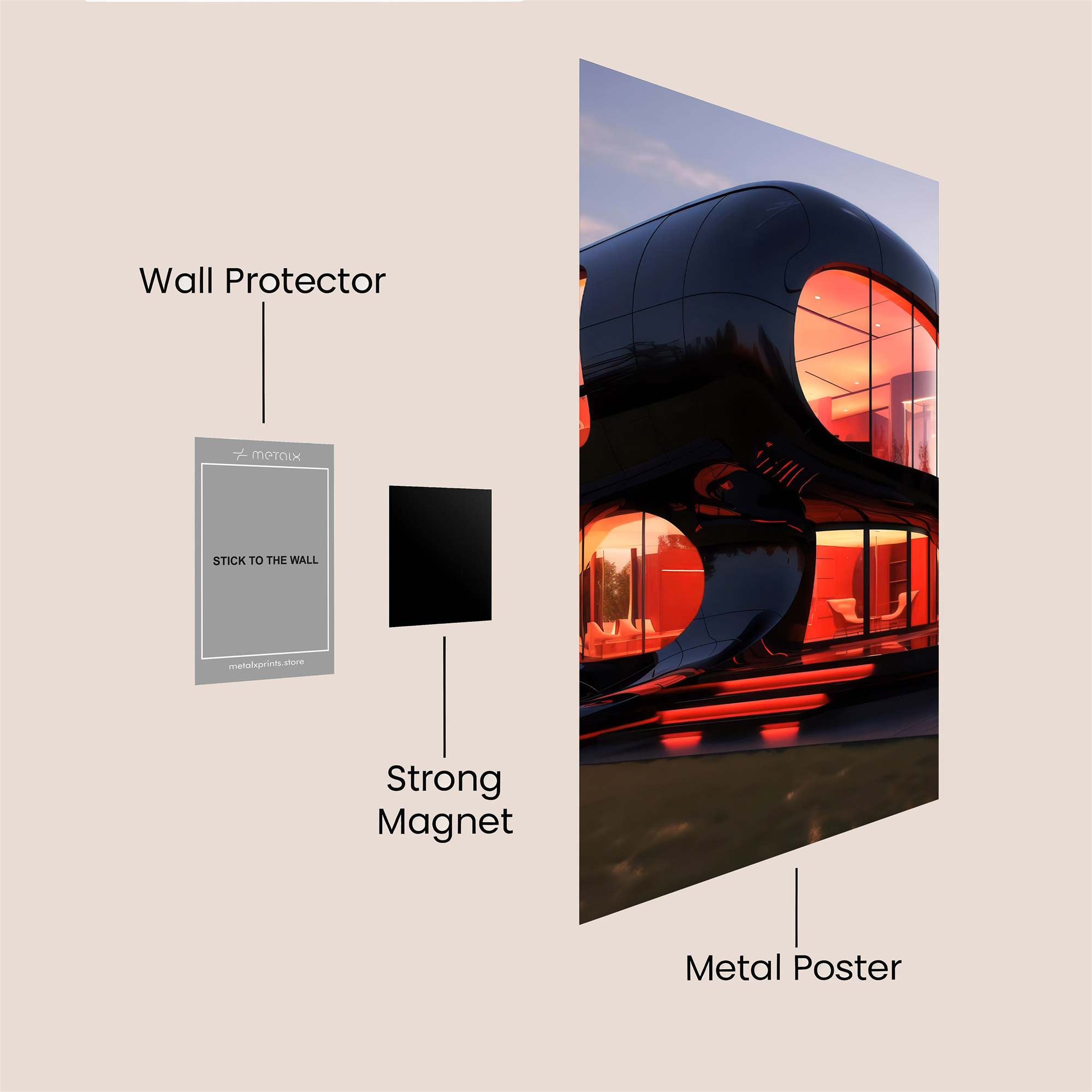 Blobitecture Blaze Safe Wall Magnetic / M
