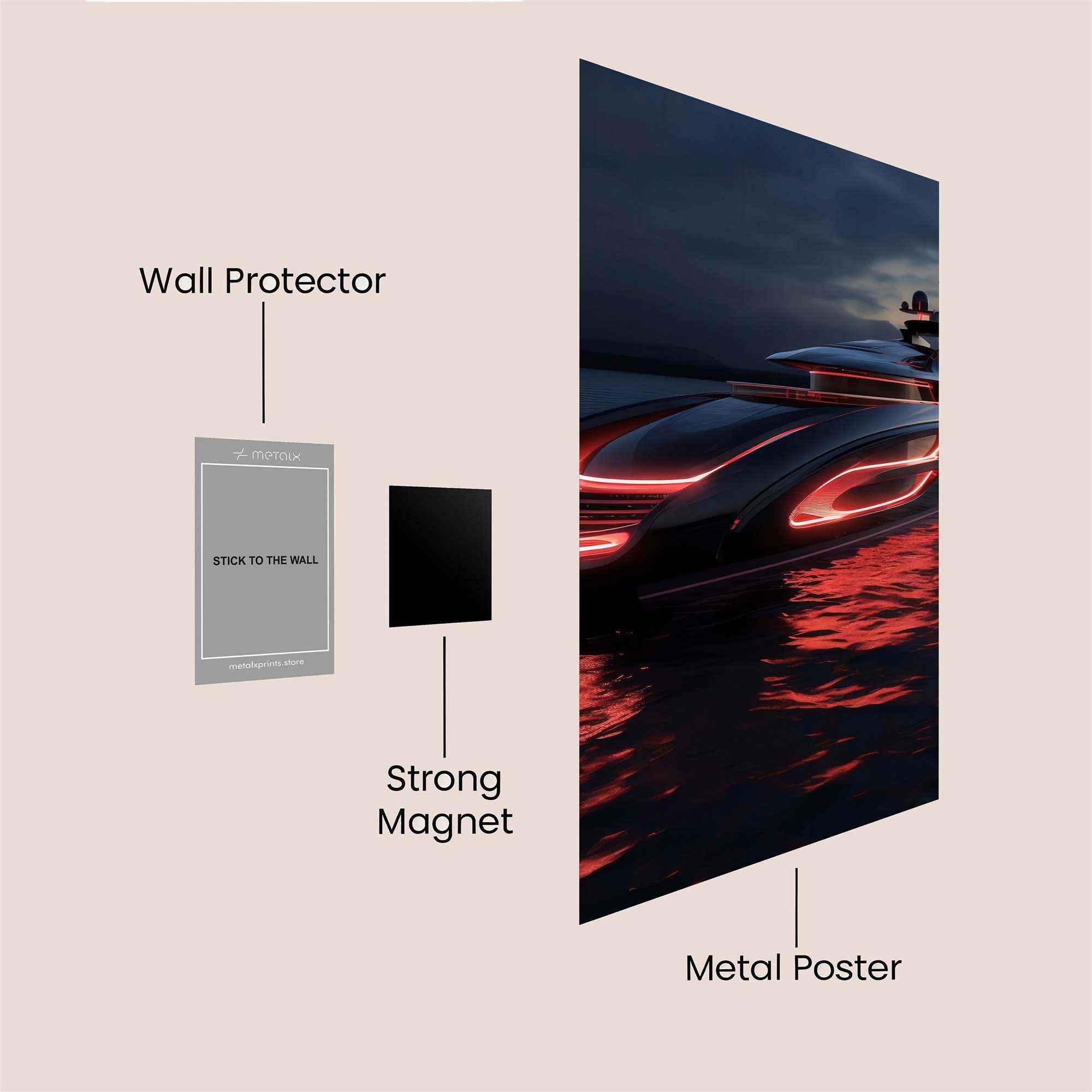 Neon Majesty Safe Wall Magnetic / M