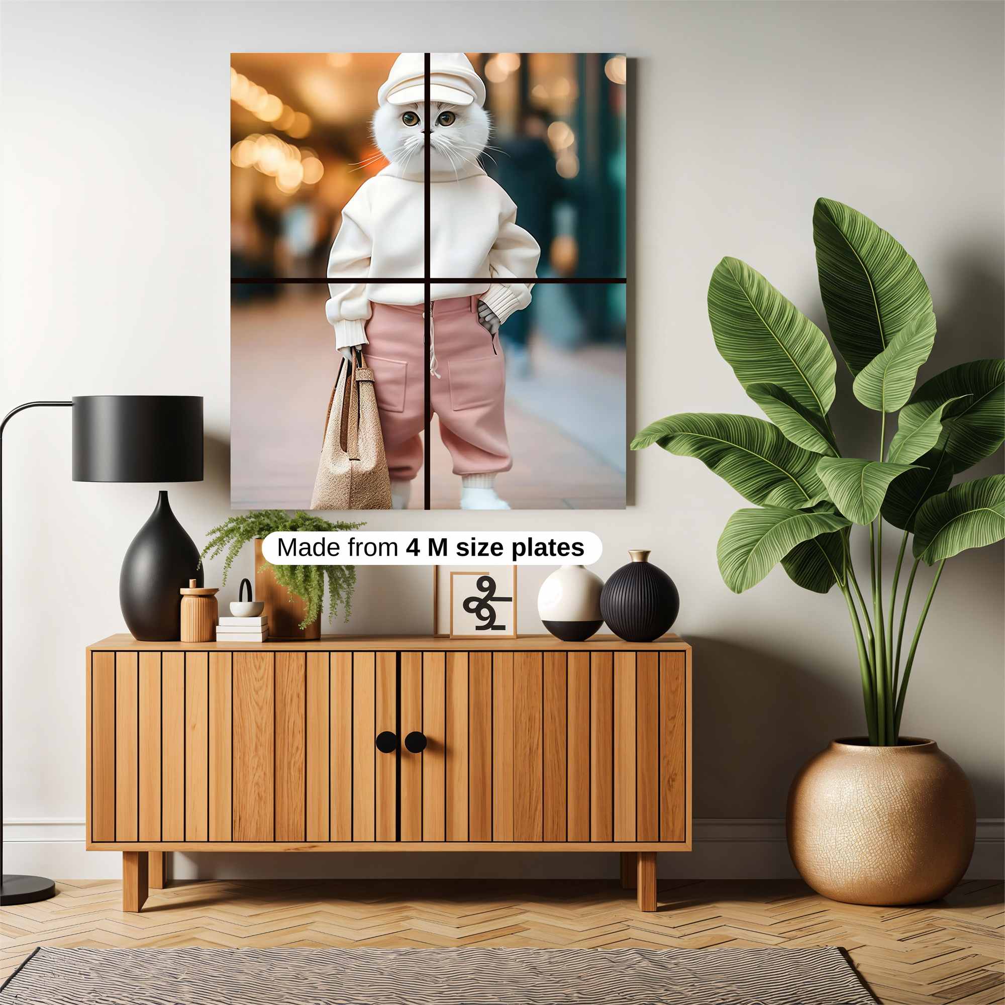 Cat Fashionista Safe Wall Magnetic / M