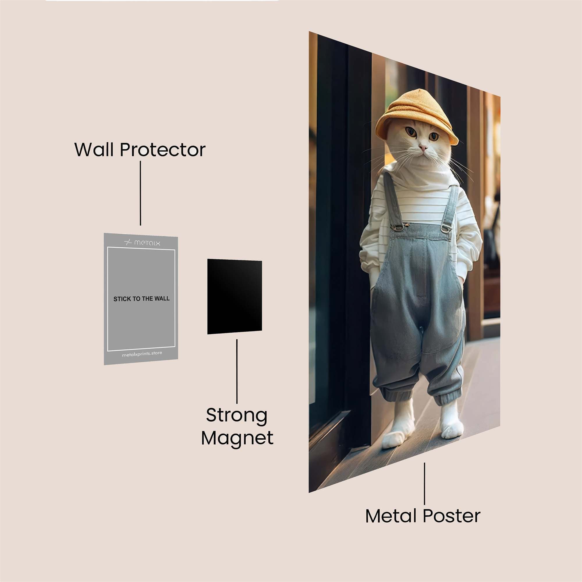 Cat Quirk Safe Wall Magnetic / M