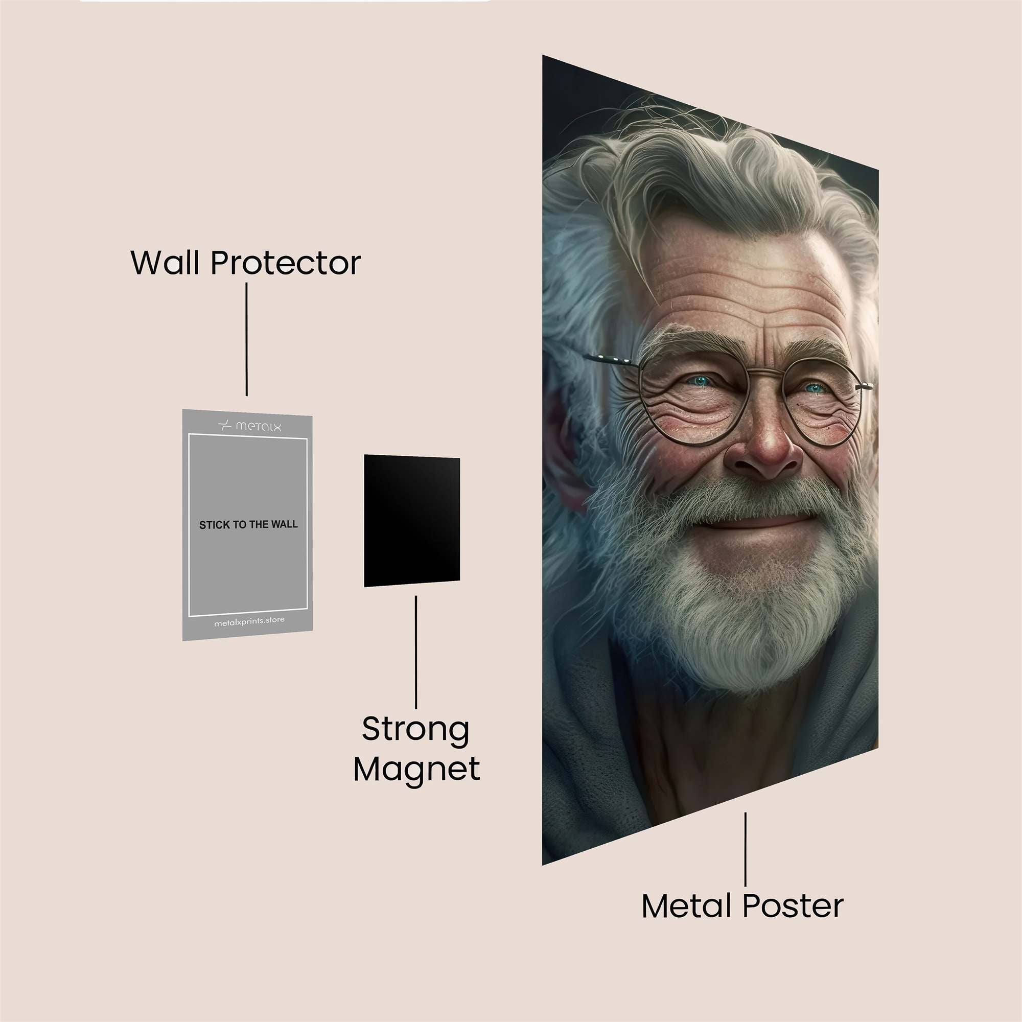 Santa Serene Safe Wall Magnetic / M