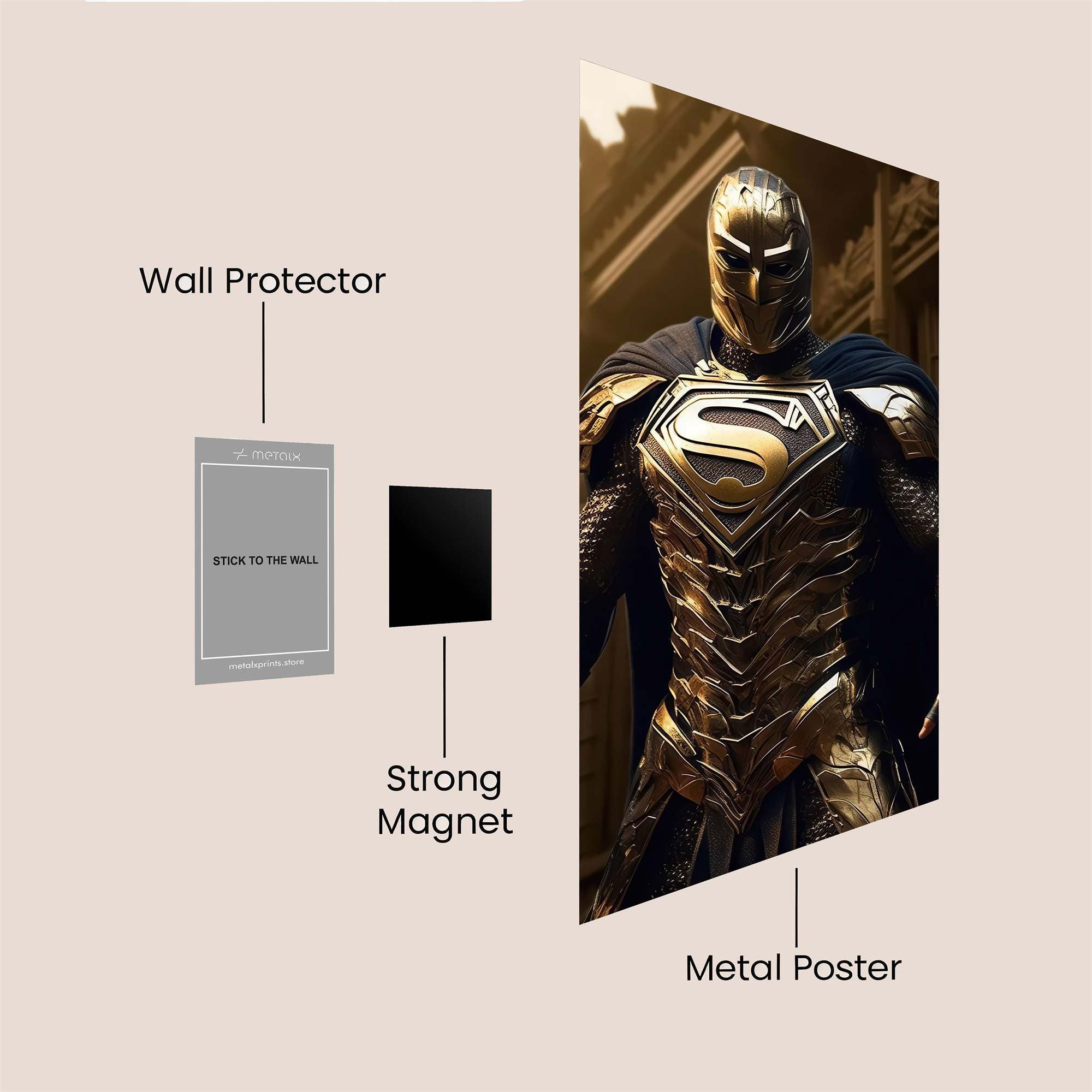 Superman Regal Safe Wall Magnetic / M