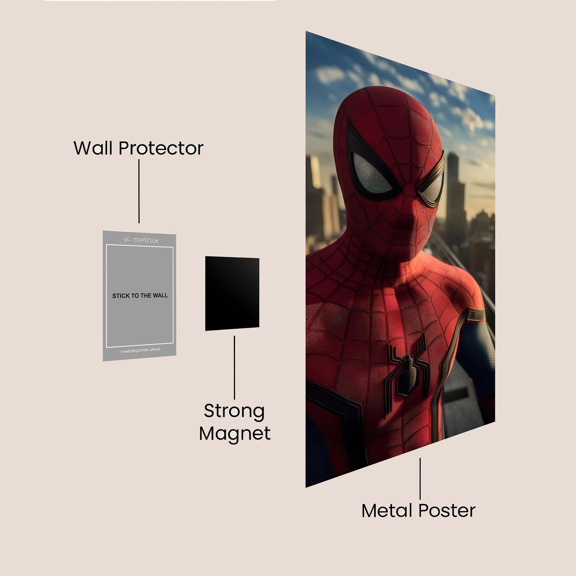 Spider Twilight Safe Wall Magnetic / M