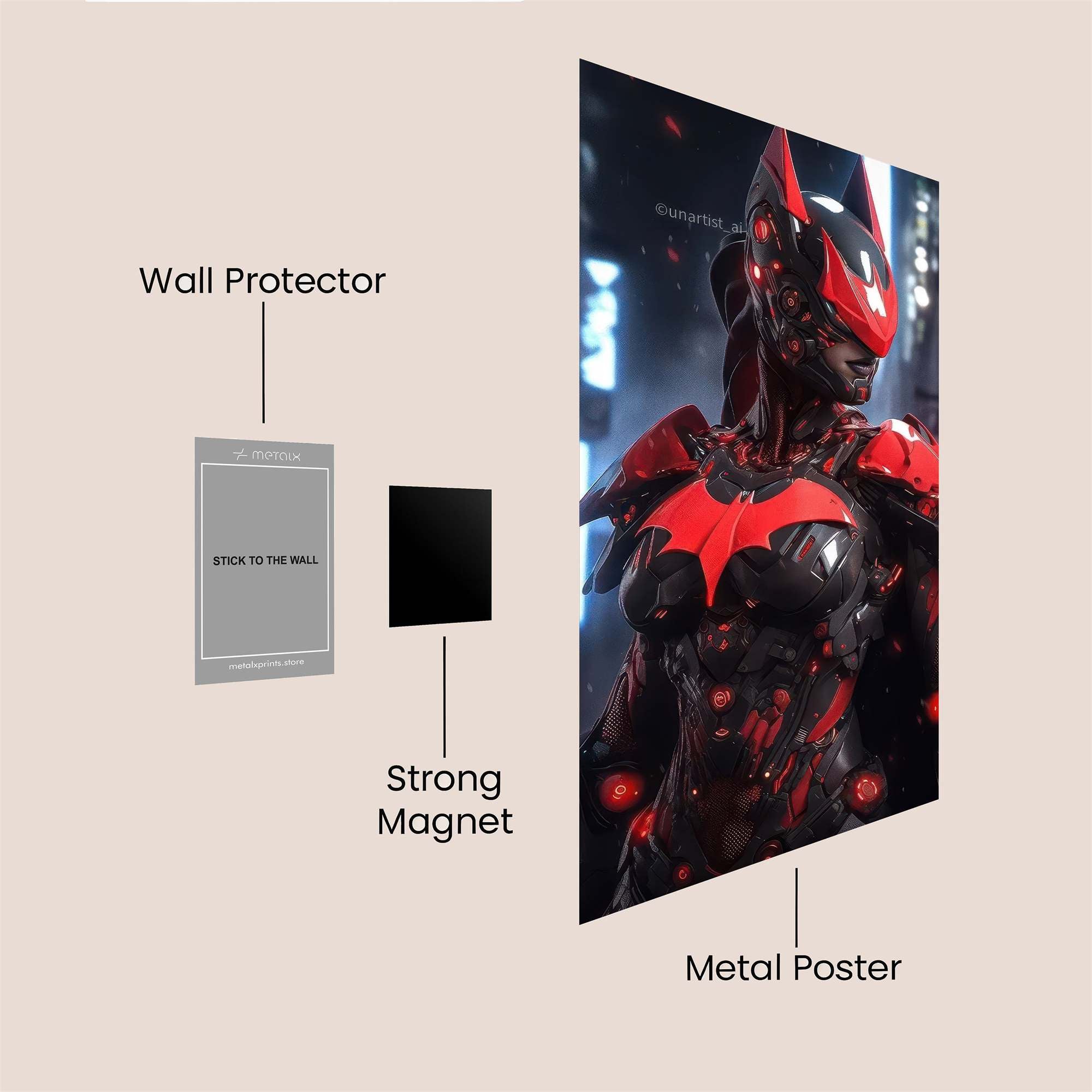 Batwoman Fierce Safe Wall Magnetic / M