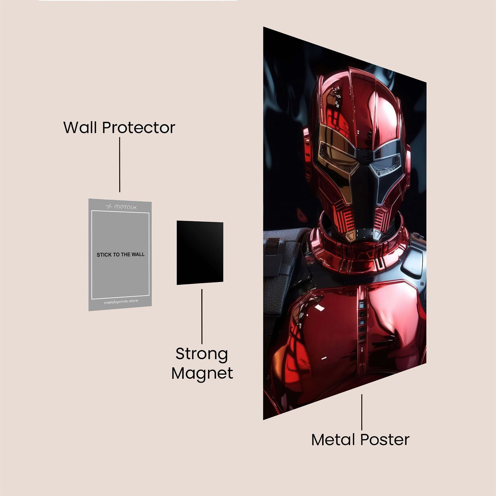 Red Menace Safe Wall Magnetic / M