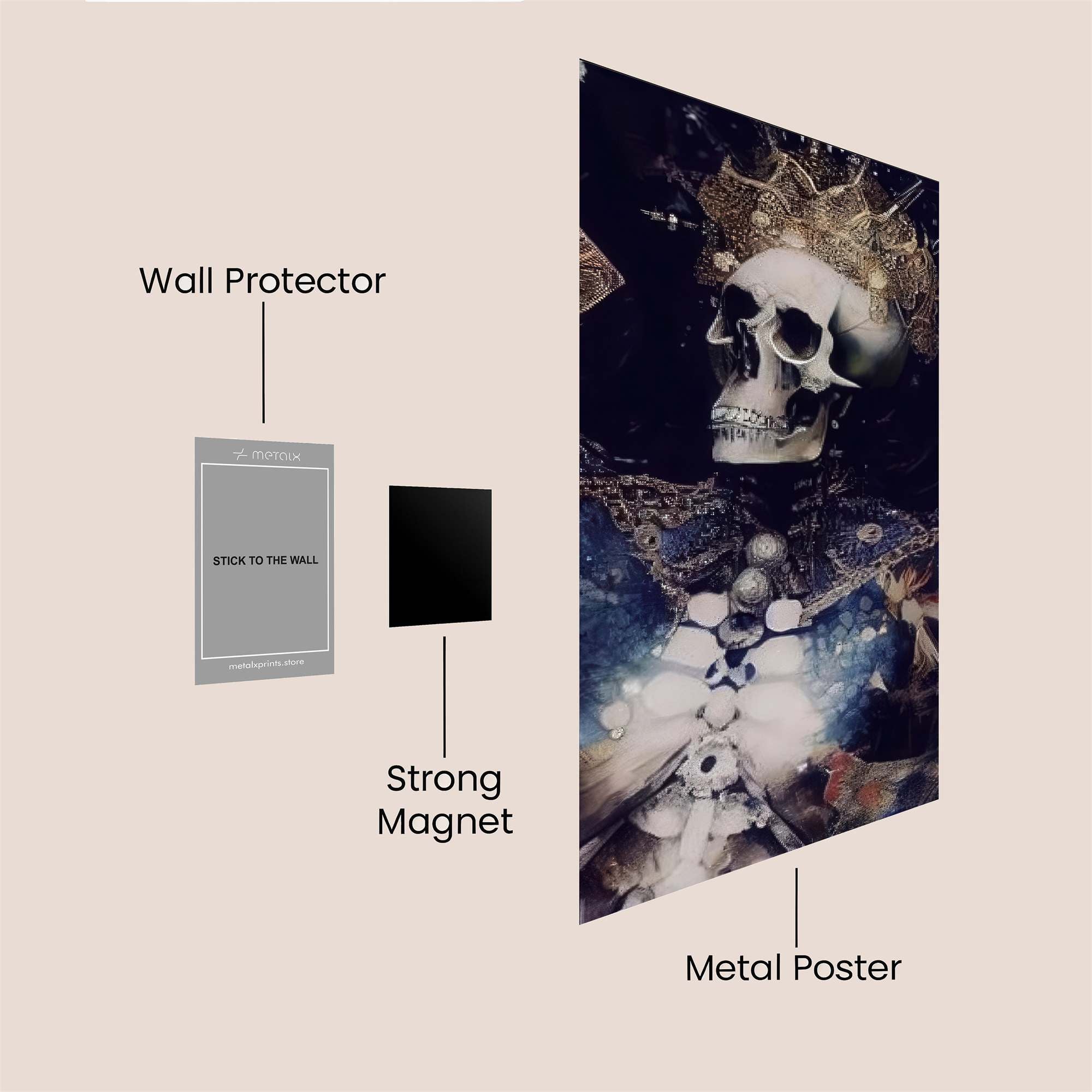 Skeleton Majesty Safe Wall Magnetic / M
