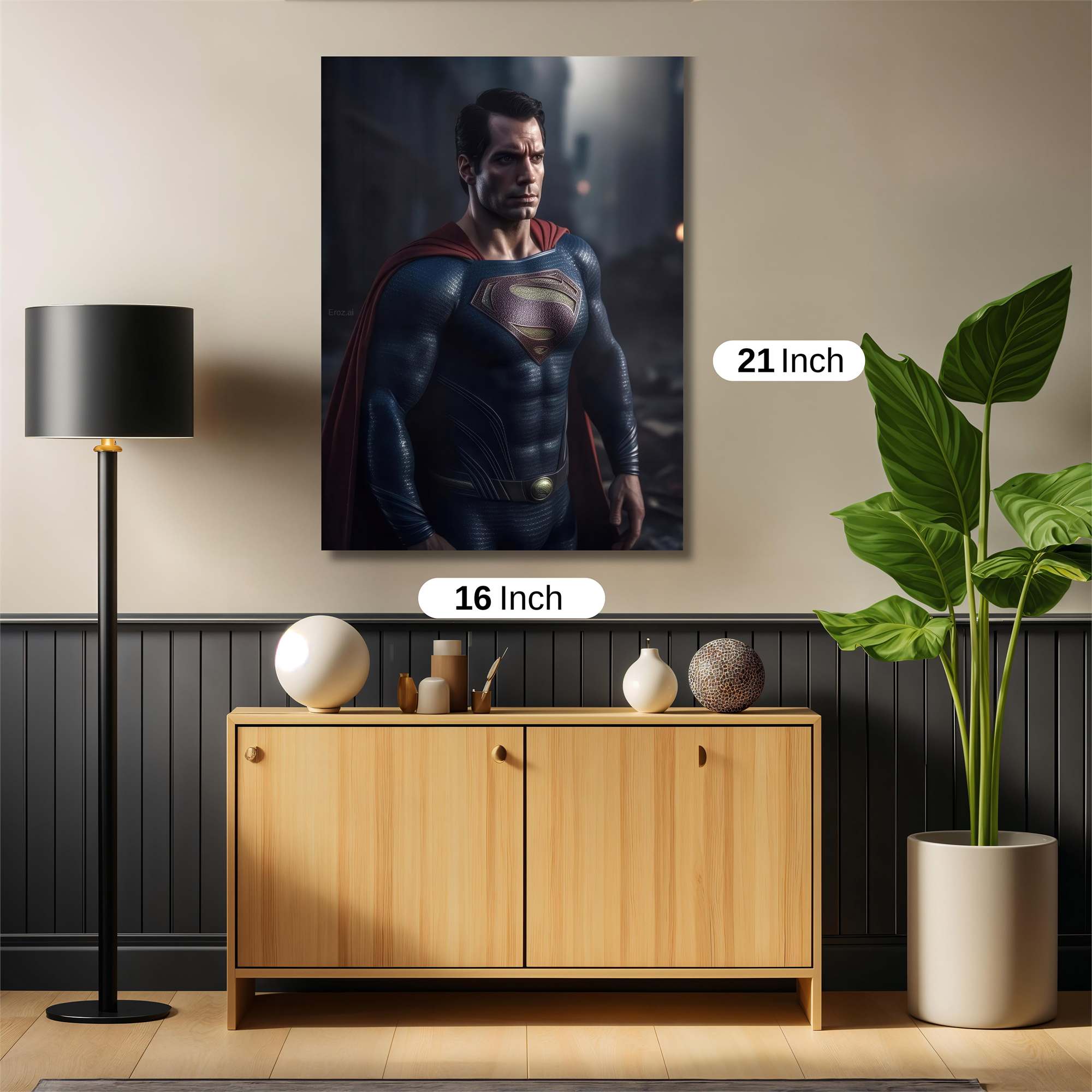 Superman Somber Safe Wall Magnetic / M