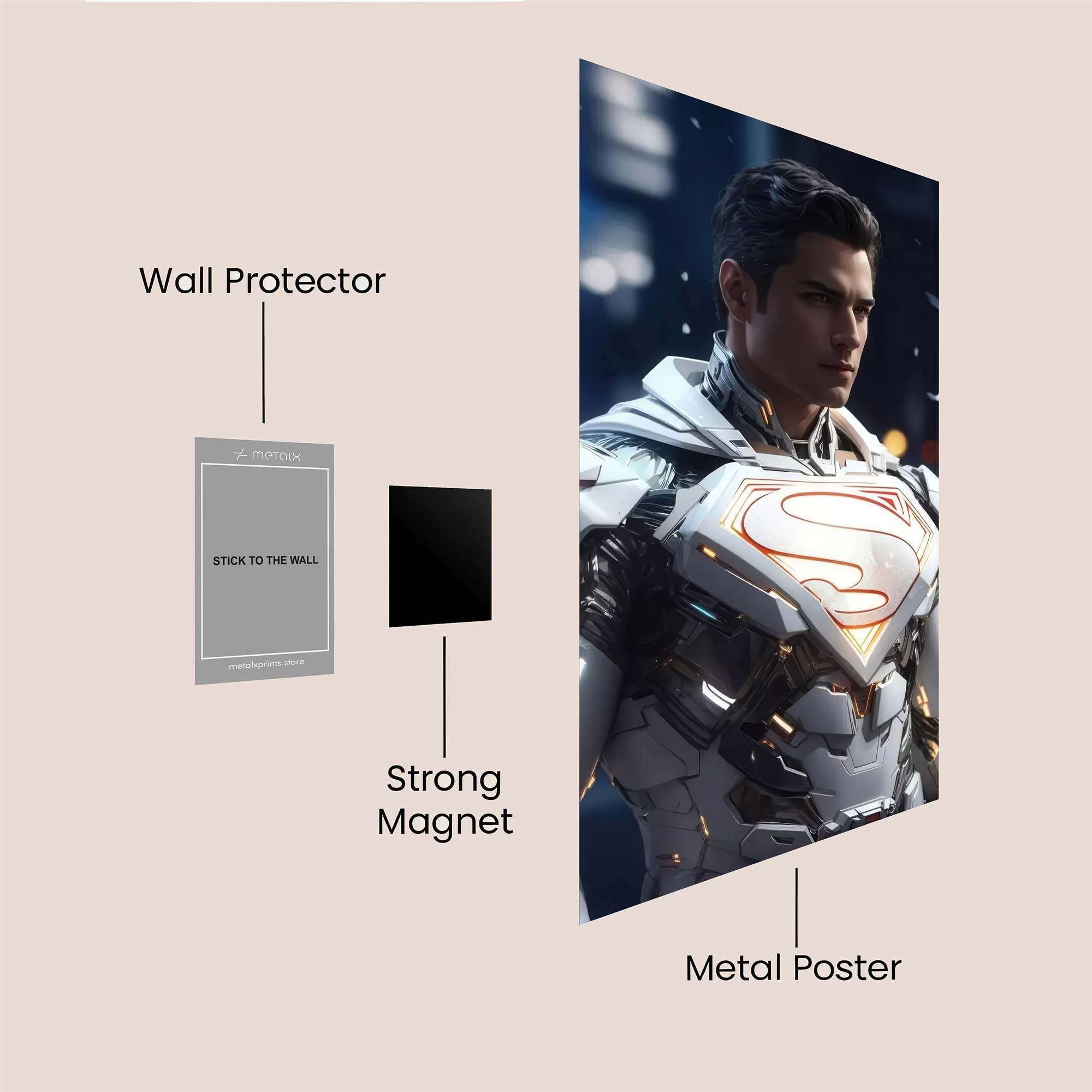 Superman Resolute Safe Wall Magnetic / M