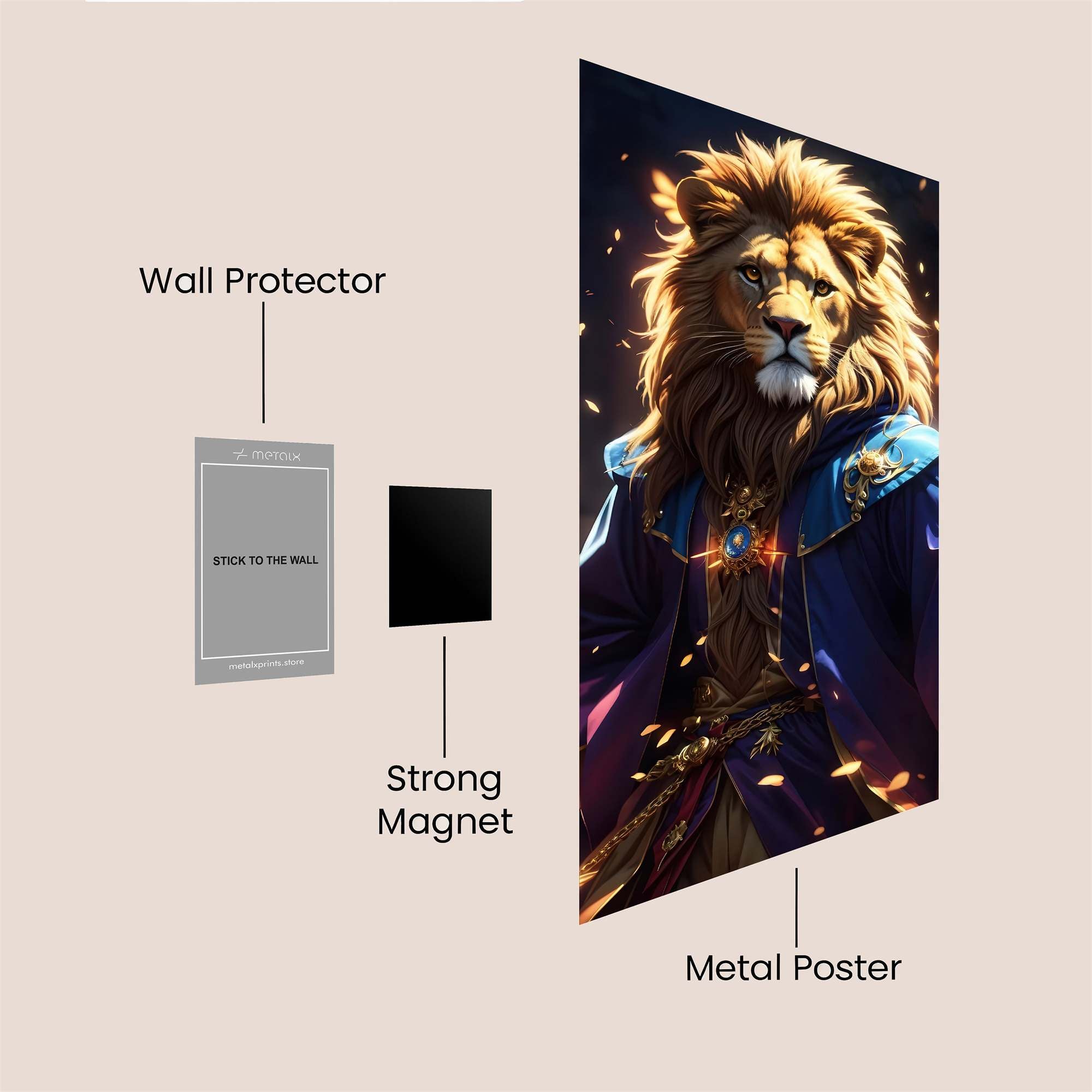 Lion Majestic Safe Wall Magnetic / M