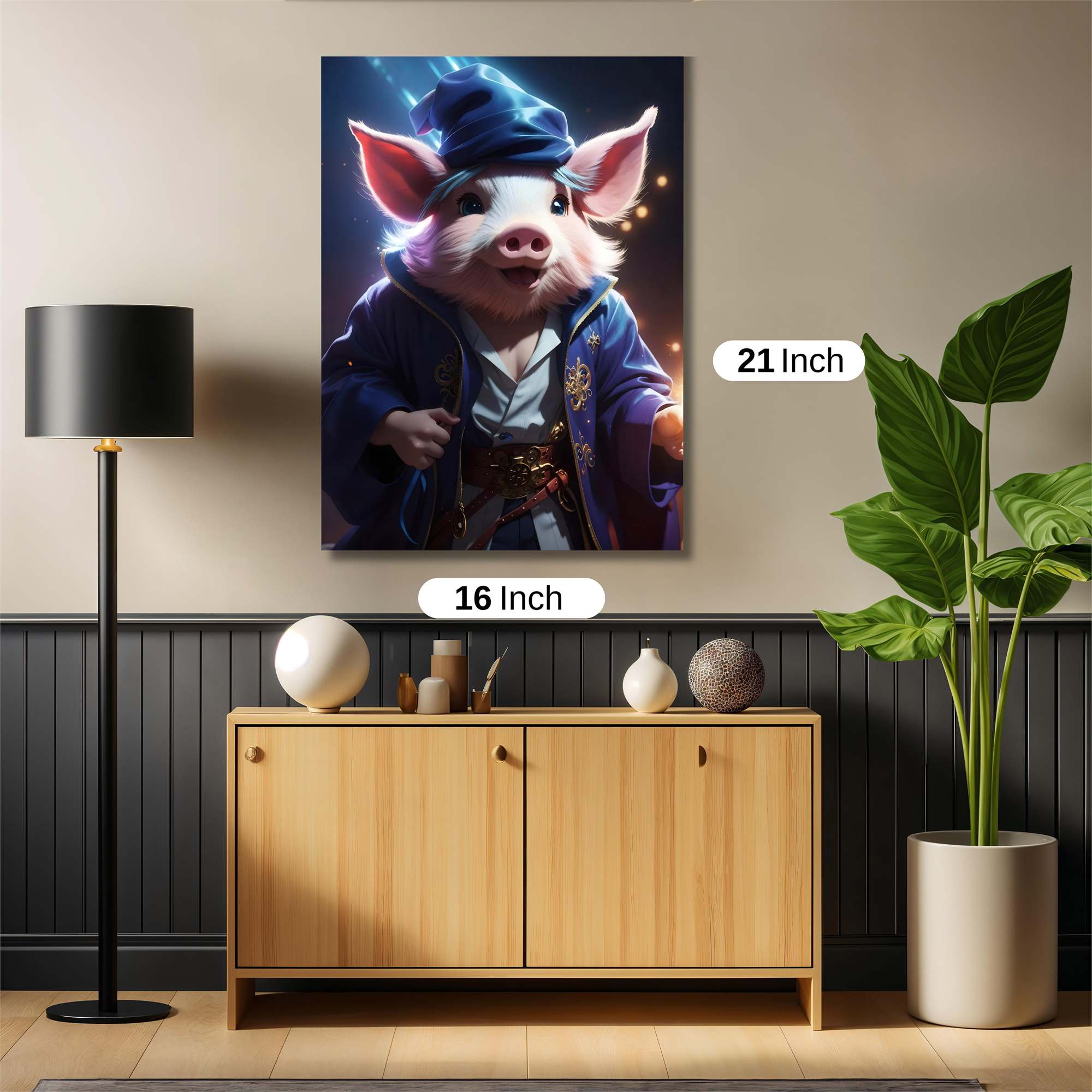 Pig Wizard Safe Wall Magnetic / M