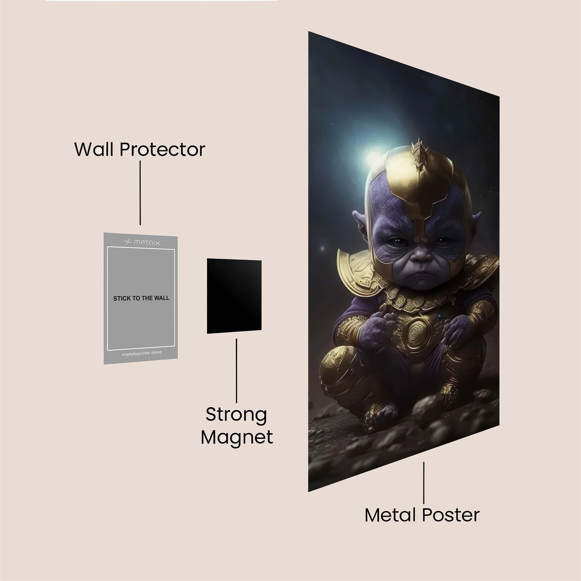 Thanos Toddler Safe Wall Magnetic / M