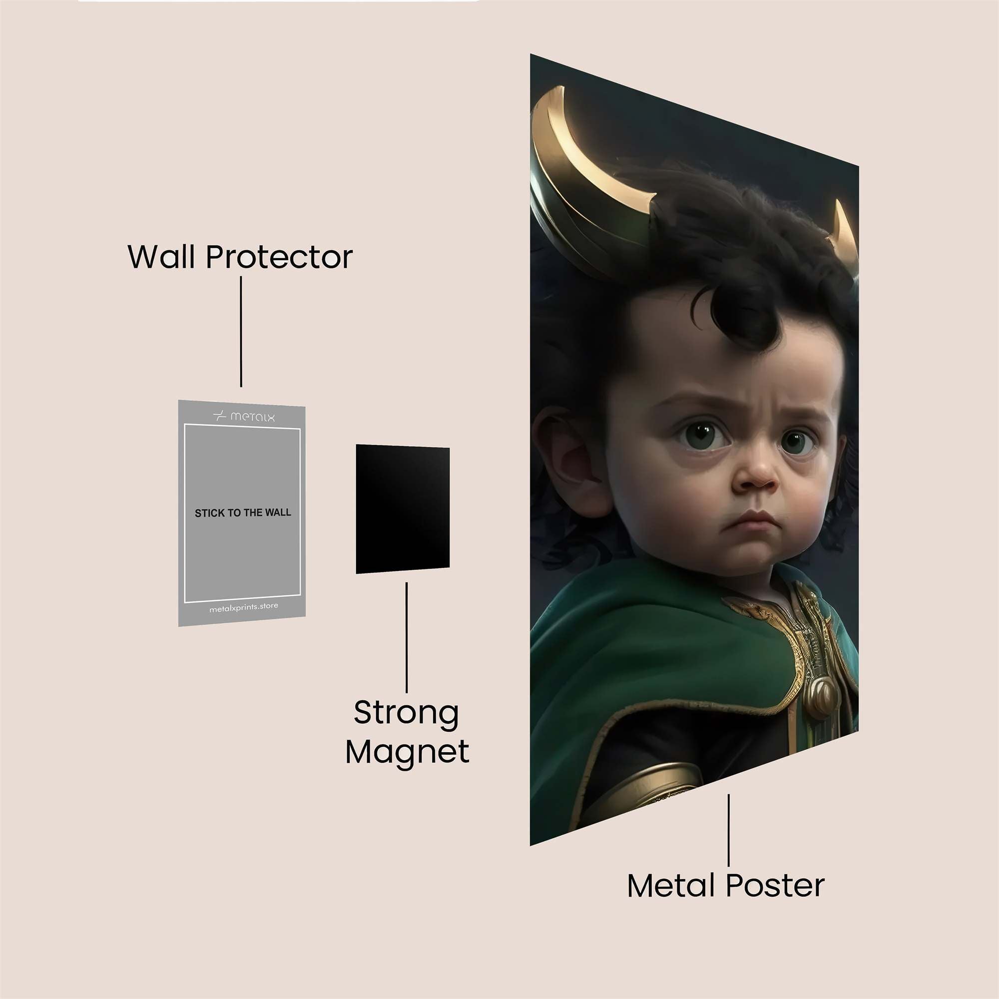 Loki Pout Safe Wall Magnetic / M