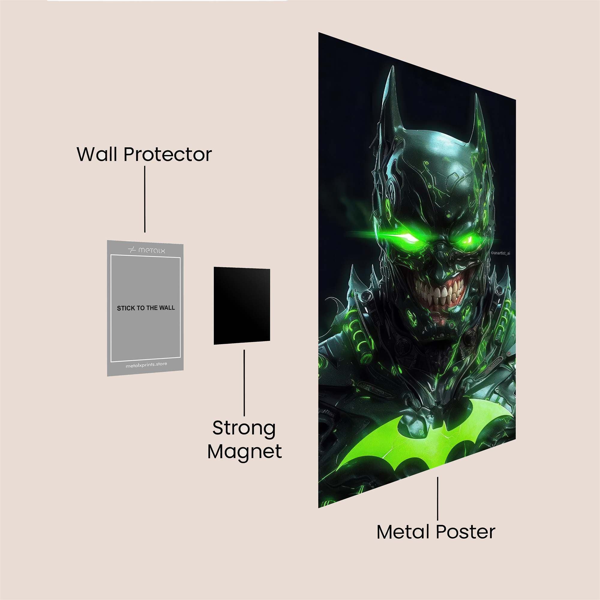 Venomized Batman Safe Wall Magnetic / M