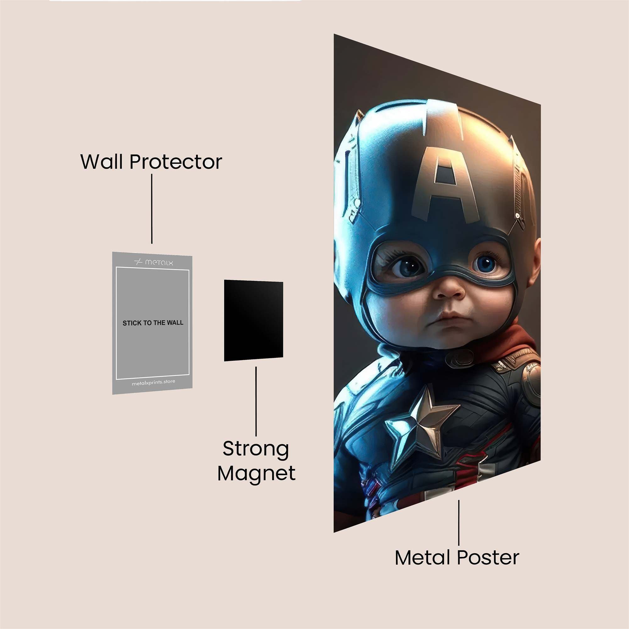 Captain Curious Safe Wall Magnetic / M