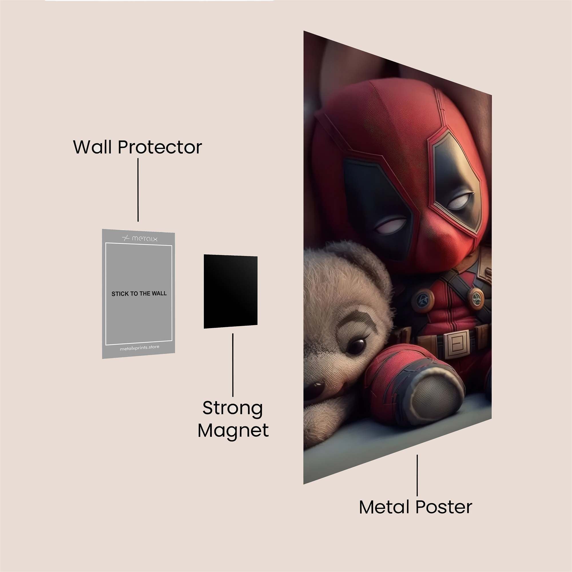Deadpool Snuggles Safe Wall Magnetic / M