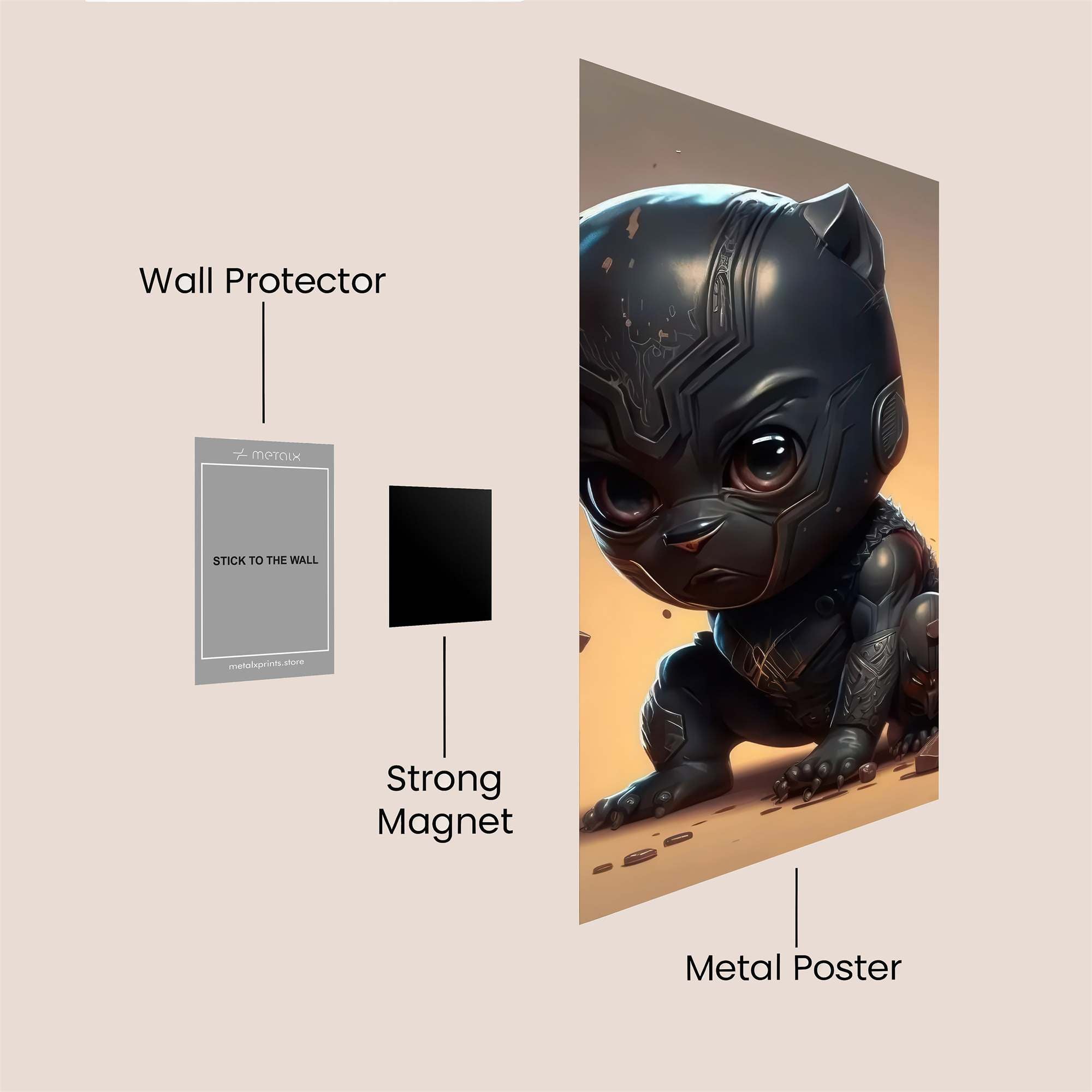 Panther Cub Safe Wall Magnetic / M