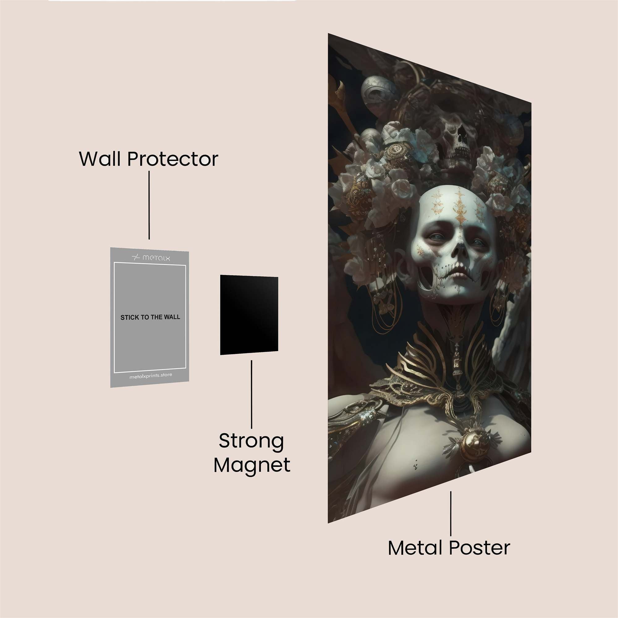 Deathly Elegance Safe Wall Magnetic / M