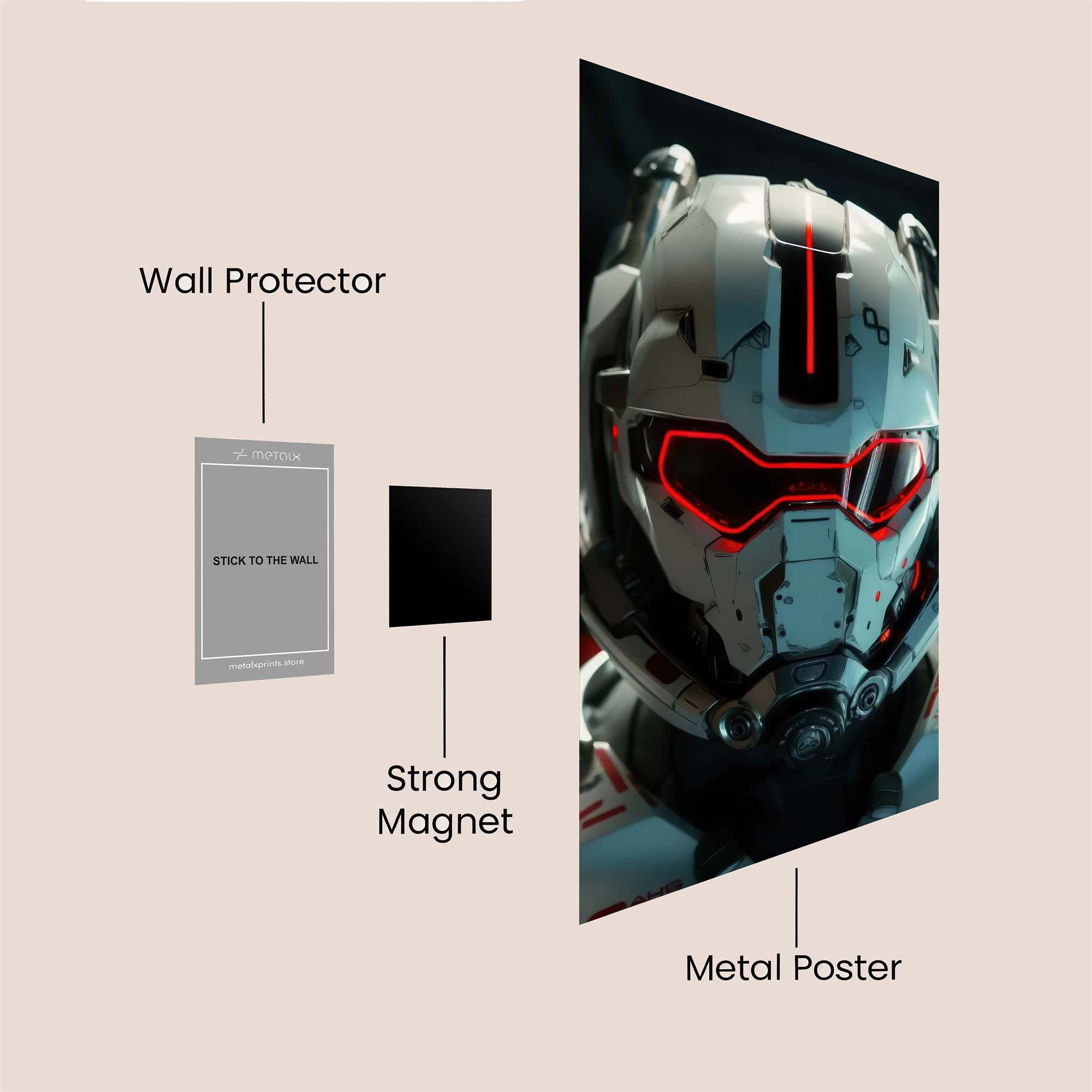 Crimson Sentinel Safe Wall Magnetic / M