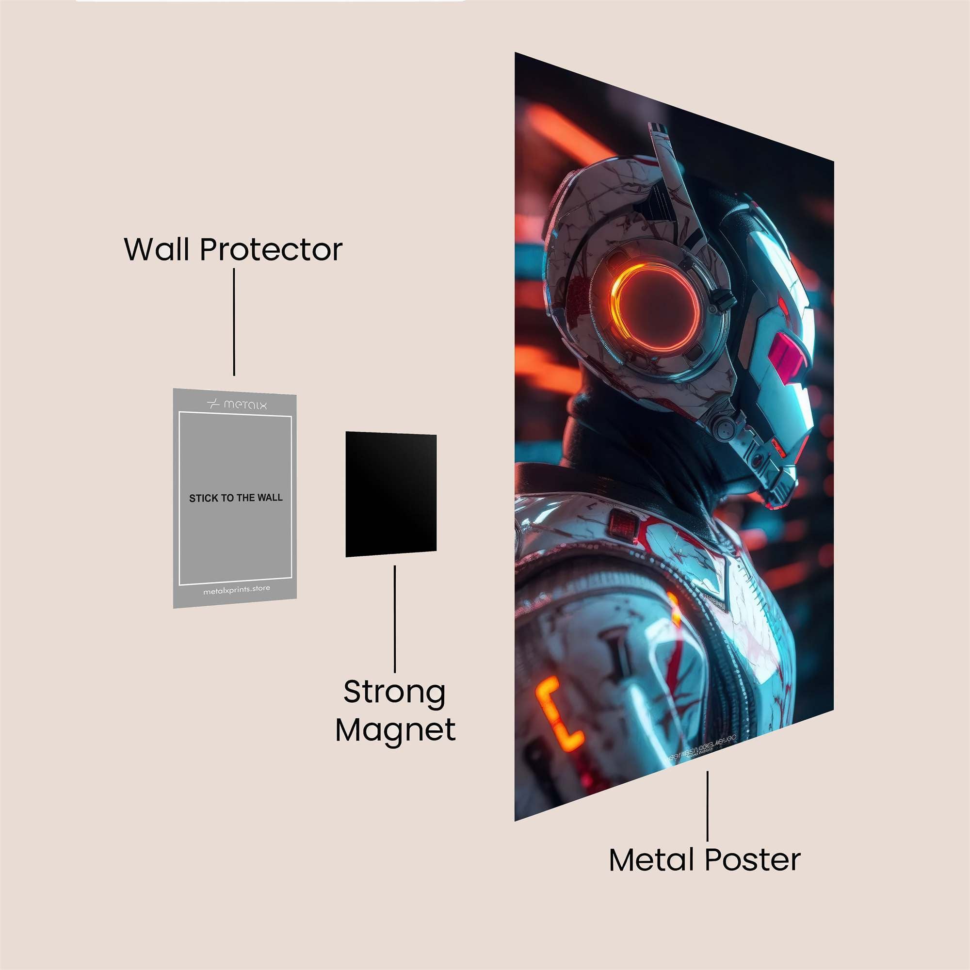 War Machine Futuristic Safe Wall Magnetic / M