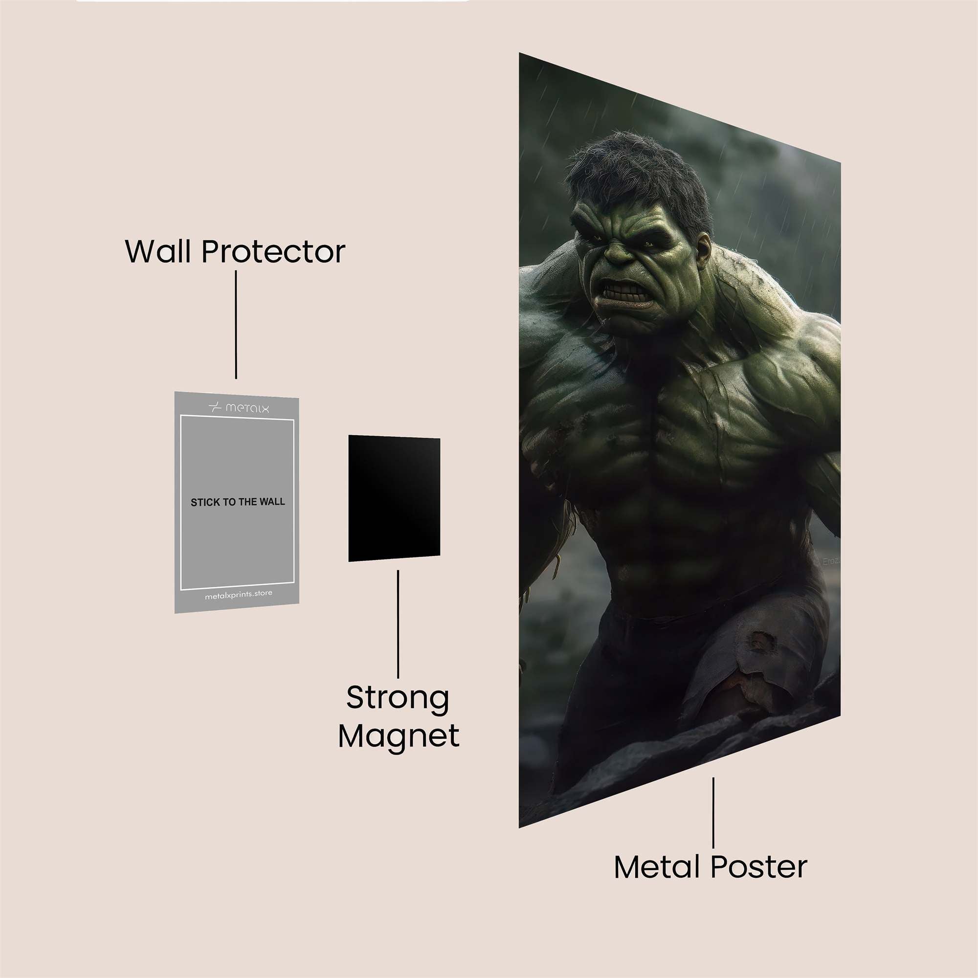 Hulk Ferocious Safe Wall Magnetic / M