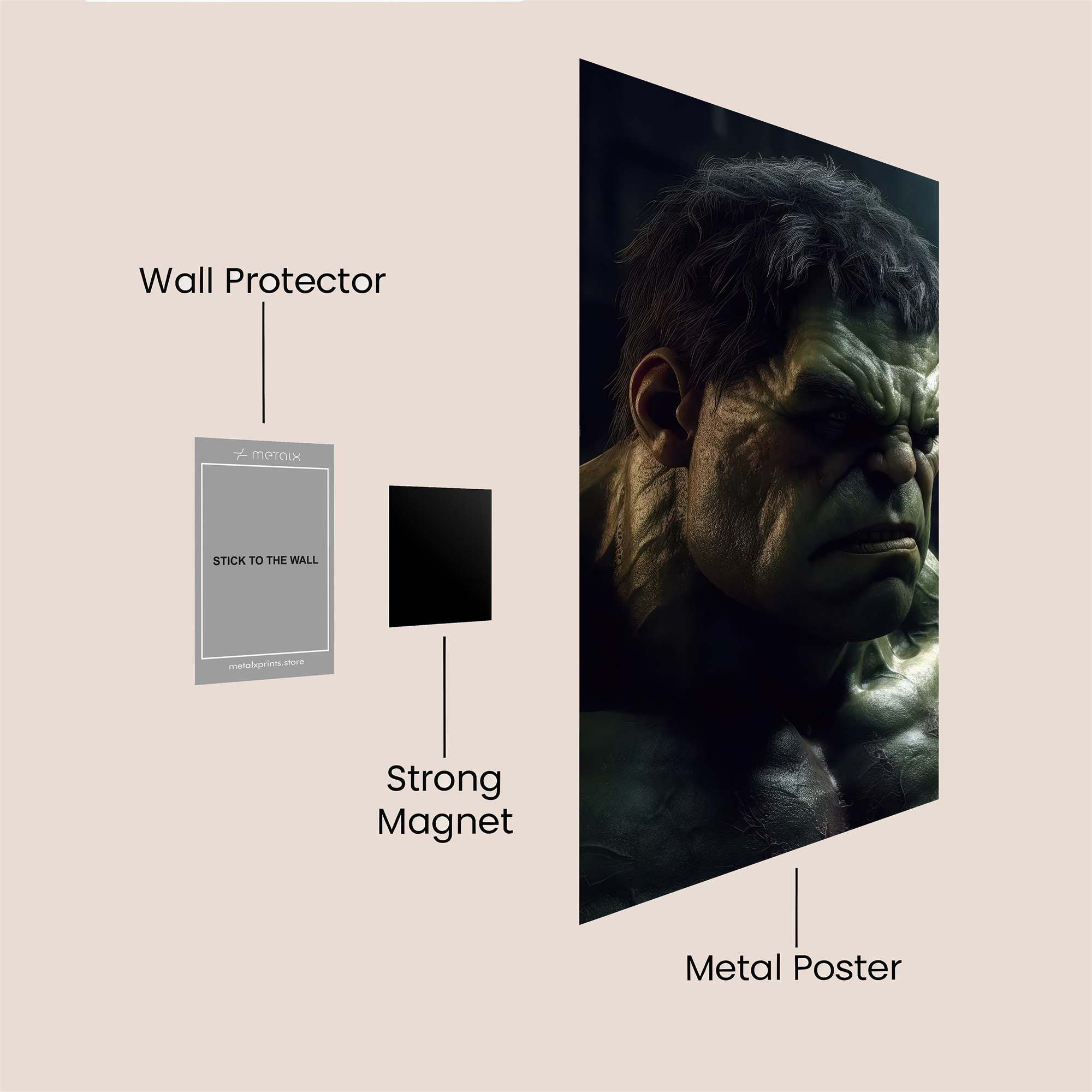 Hulk Somber Safe Wall Magnetic / M