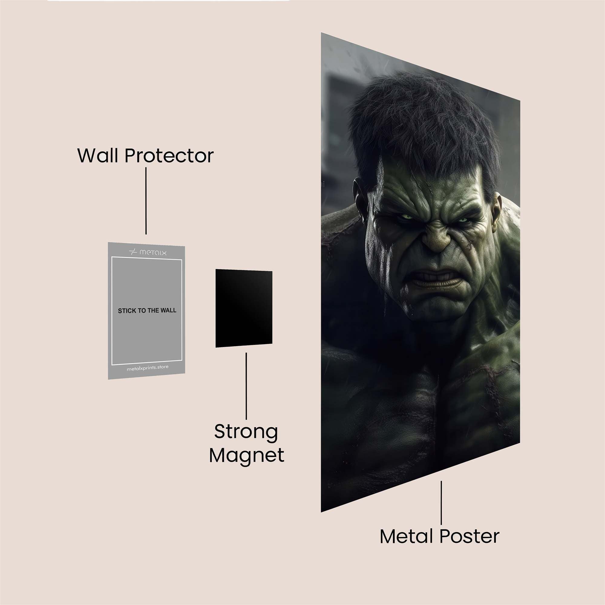 Hulk Ferocity Safe Wall Magnetic / M