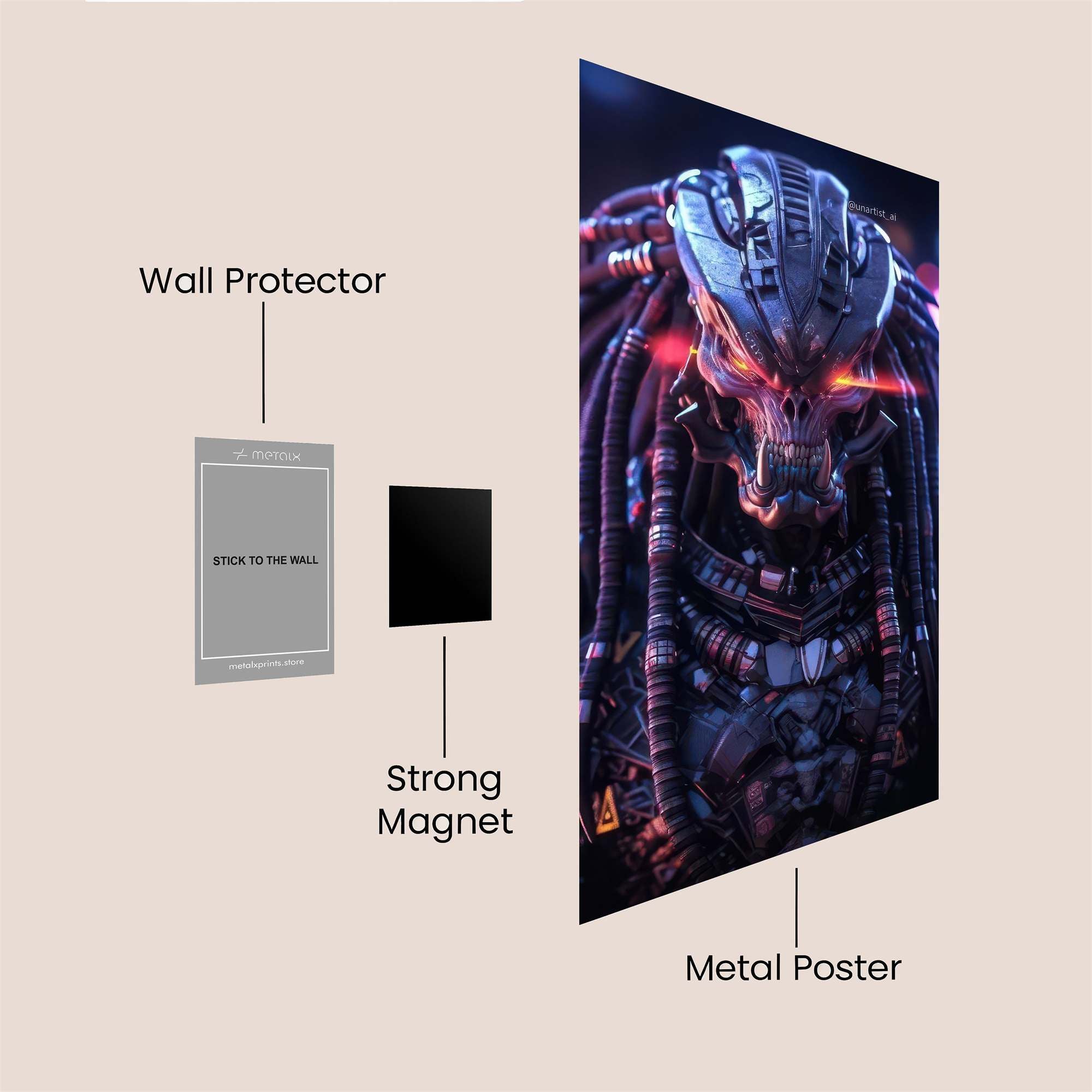 Predator Menace Safe Wall Magnetic / M