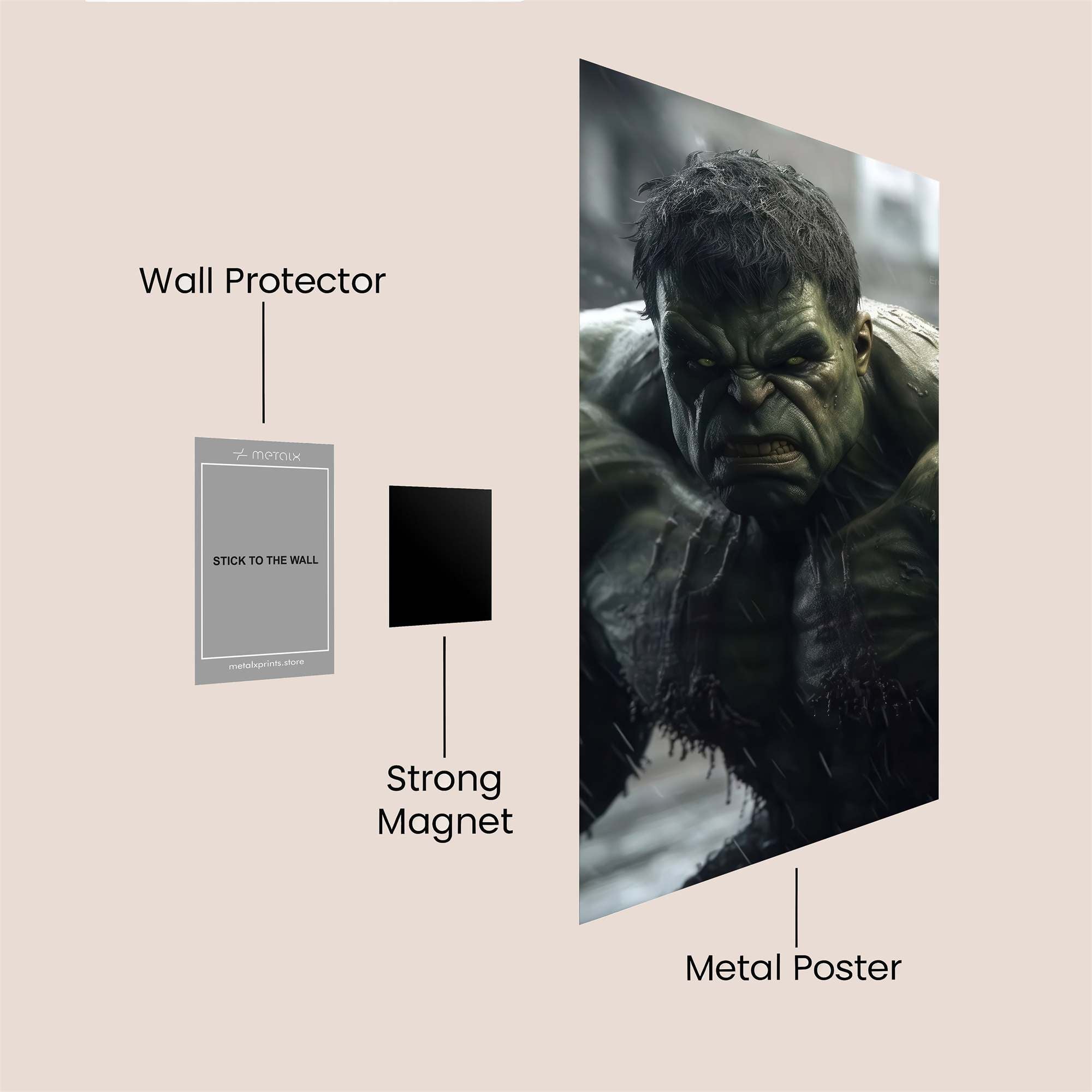 Hulk Ferocious Safe Wall Magnetic / M